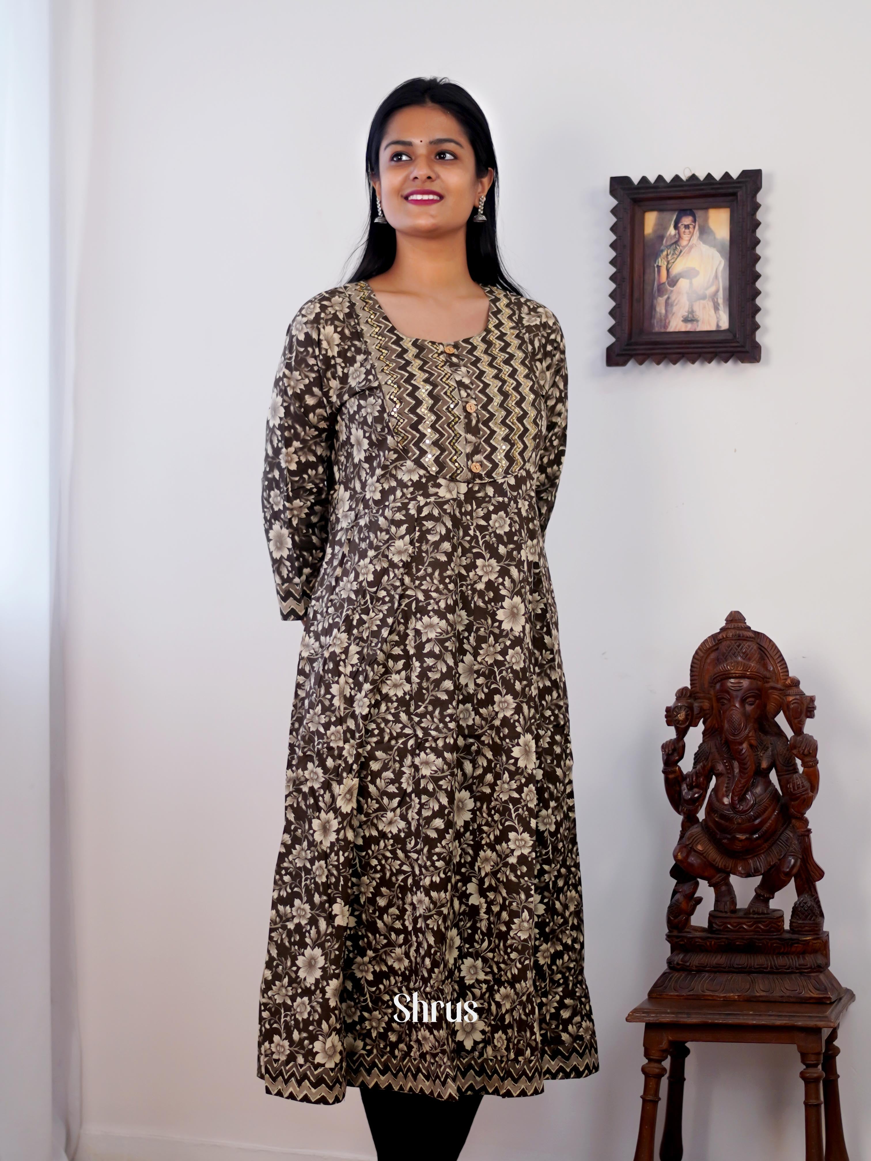Black - Readymade Kurti - Shop on ShrusEternity.com