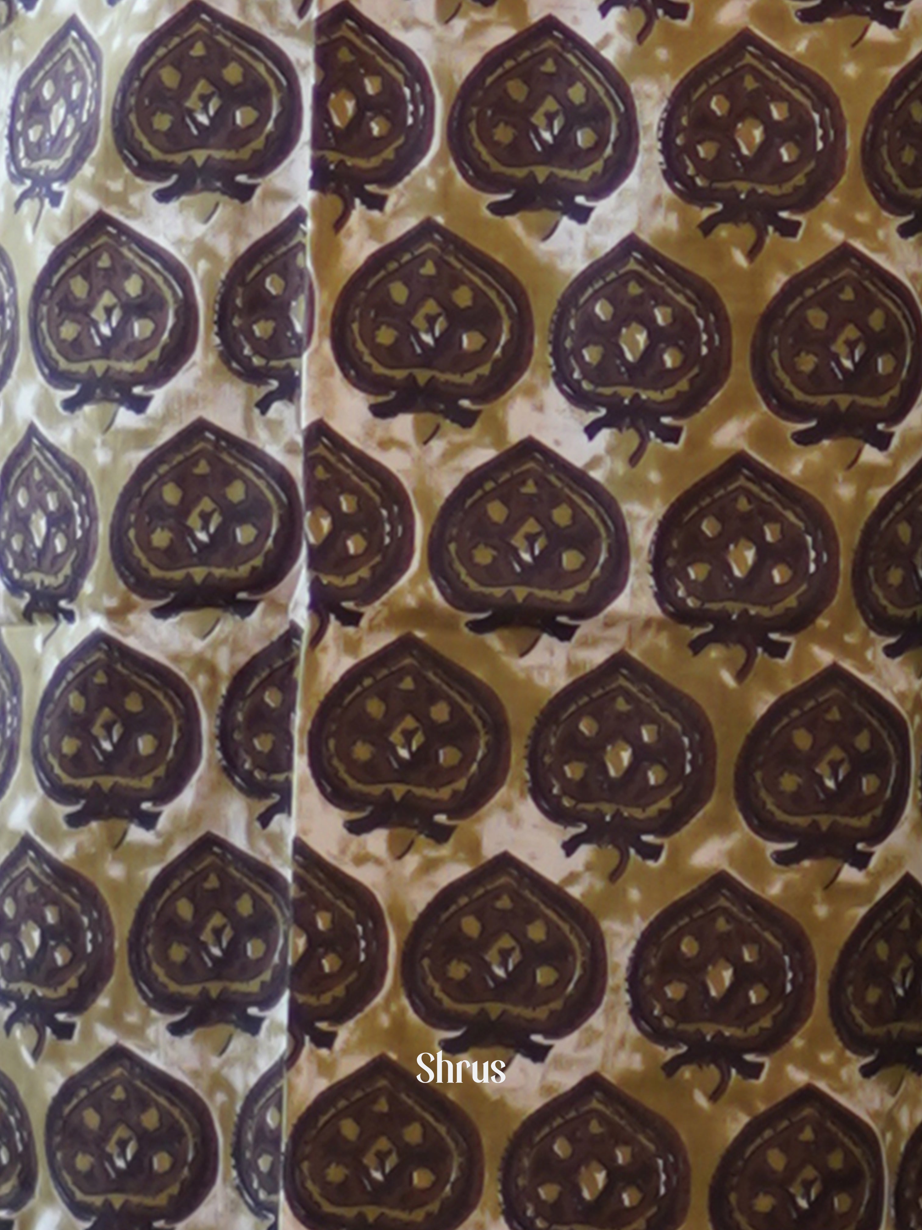 Brown & Cream- 3pc Readymade Suits - Shop on ShrusEternity.com