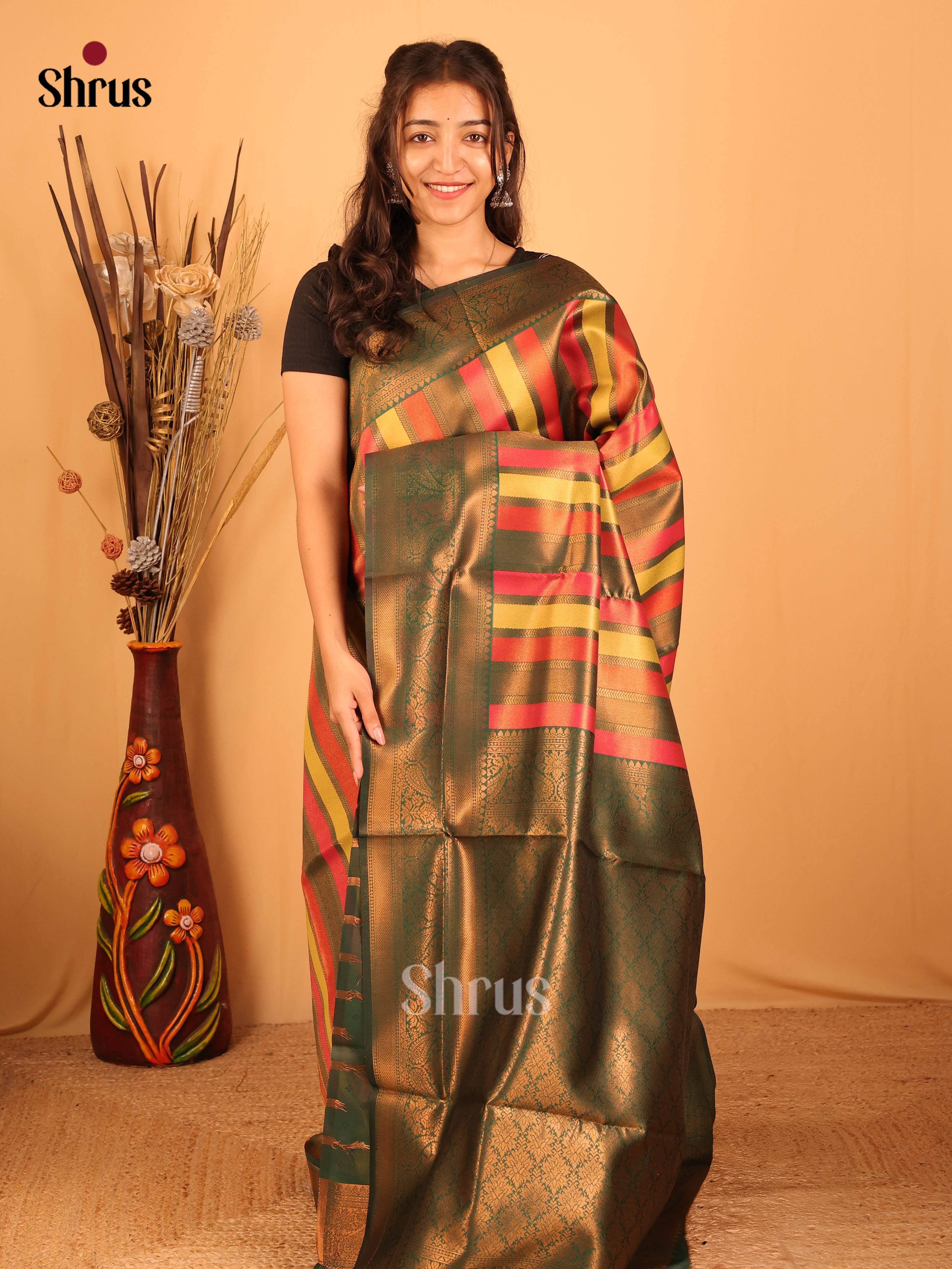 CIS04041 - Semi Kanchipuram Saree - Shop on ShrusEternity.com