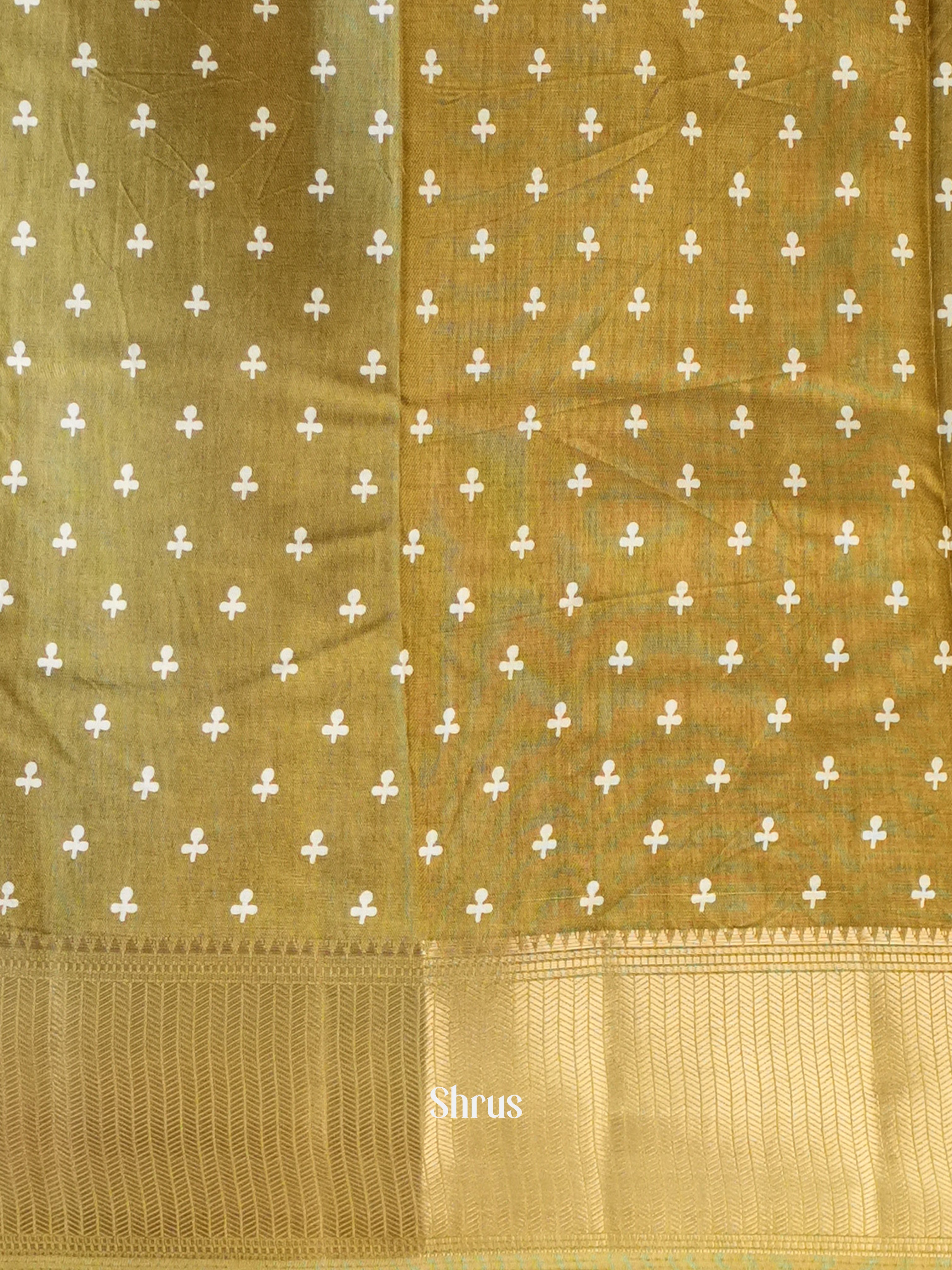 Elachi Green- Semi Crepe Saree - Shop on ShrusEternity.com