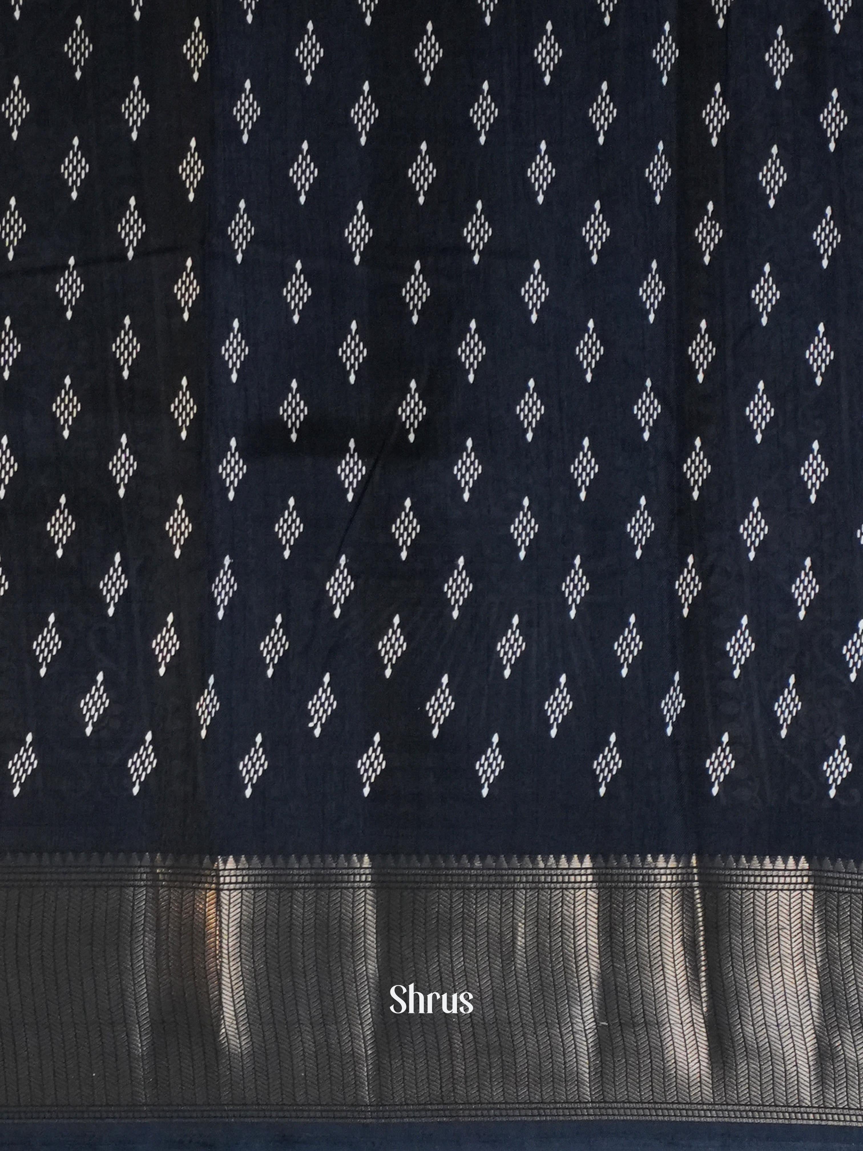 Black - Semi Crepe Saree - Shop on ShrusEternity.com