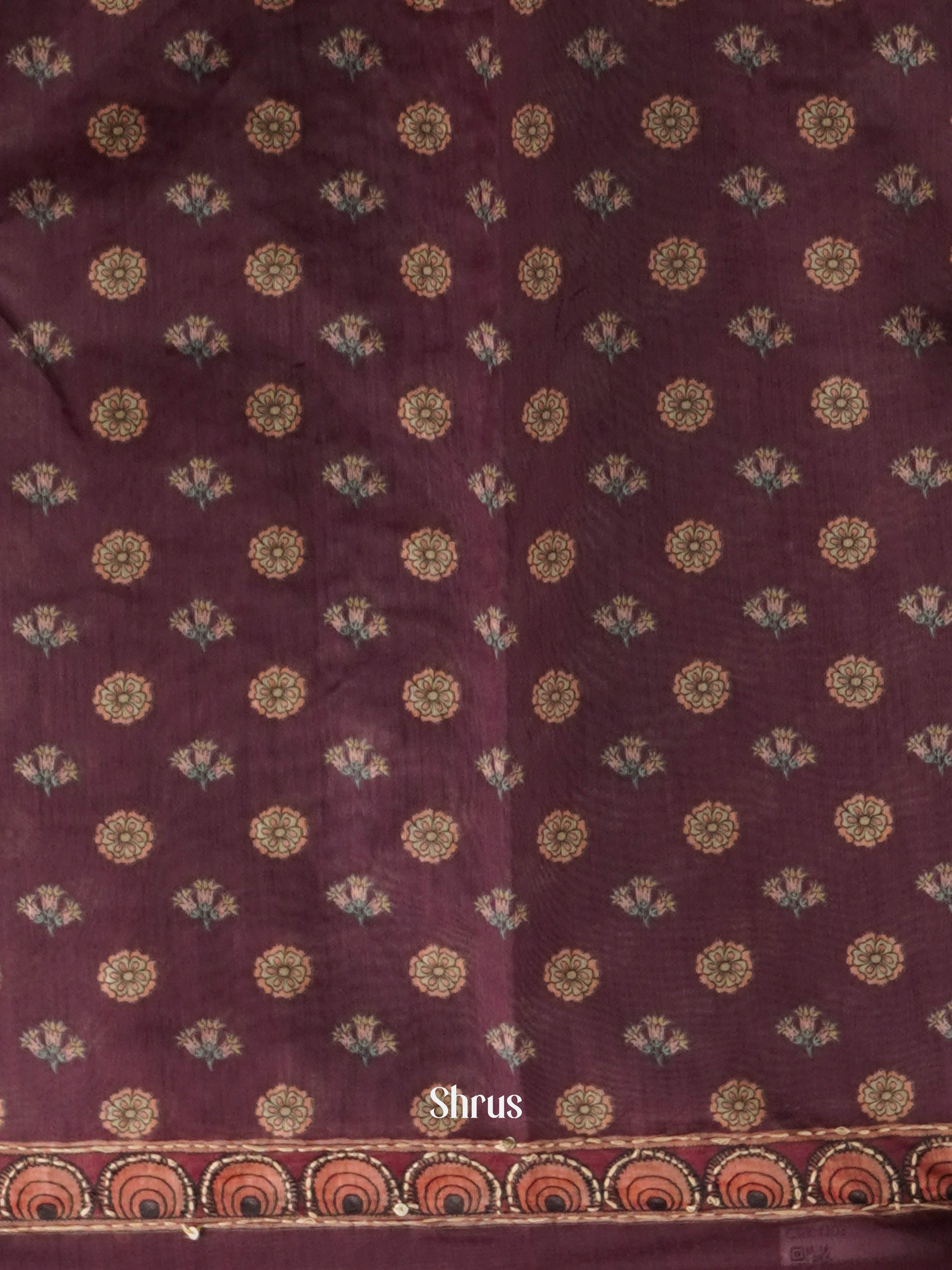 Dark Green - Semi Kantha Saree - Shop on ShrusEternity.com