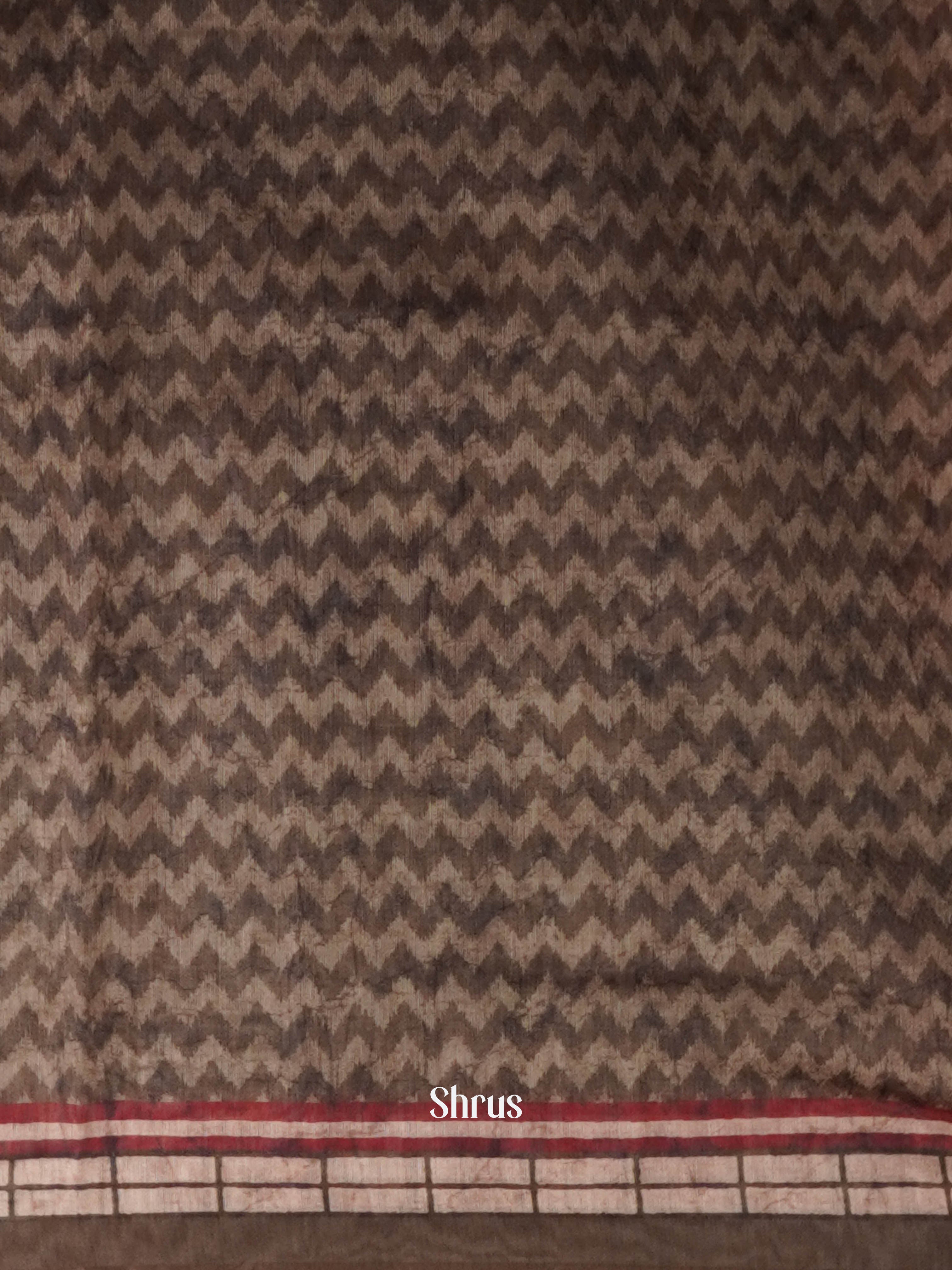 Cream & Green - Semi Kantha Saree - Shop on ShrusEternity.com