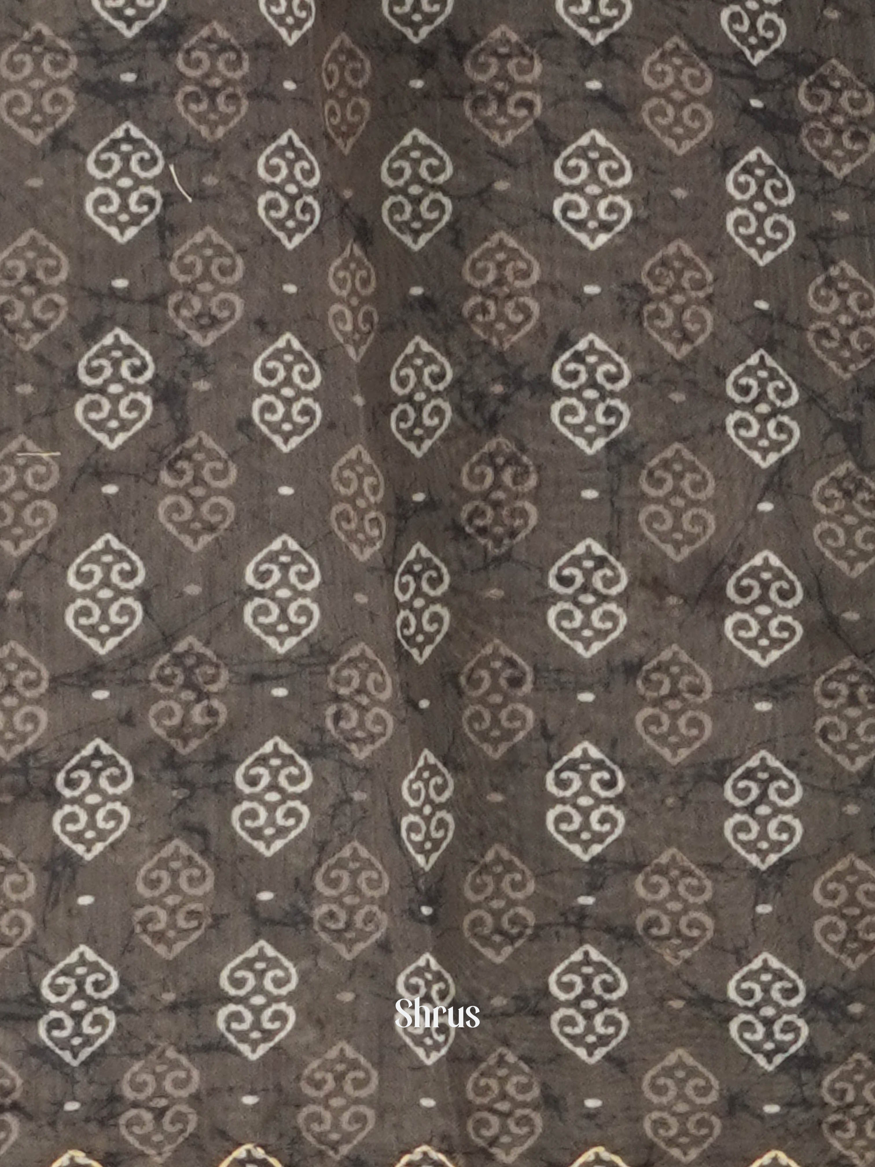 Bottle Green - Semi Kantha Saree - Shop on ShrusEternity.com