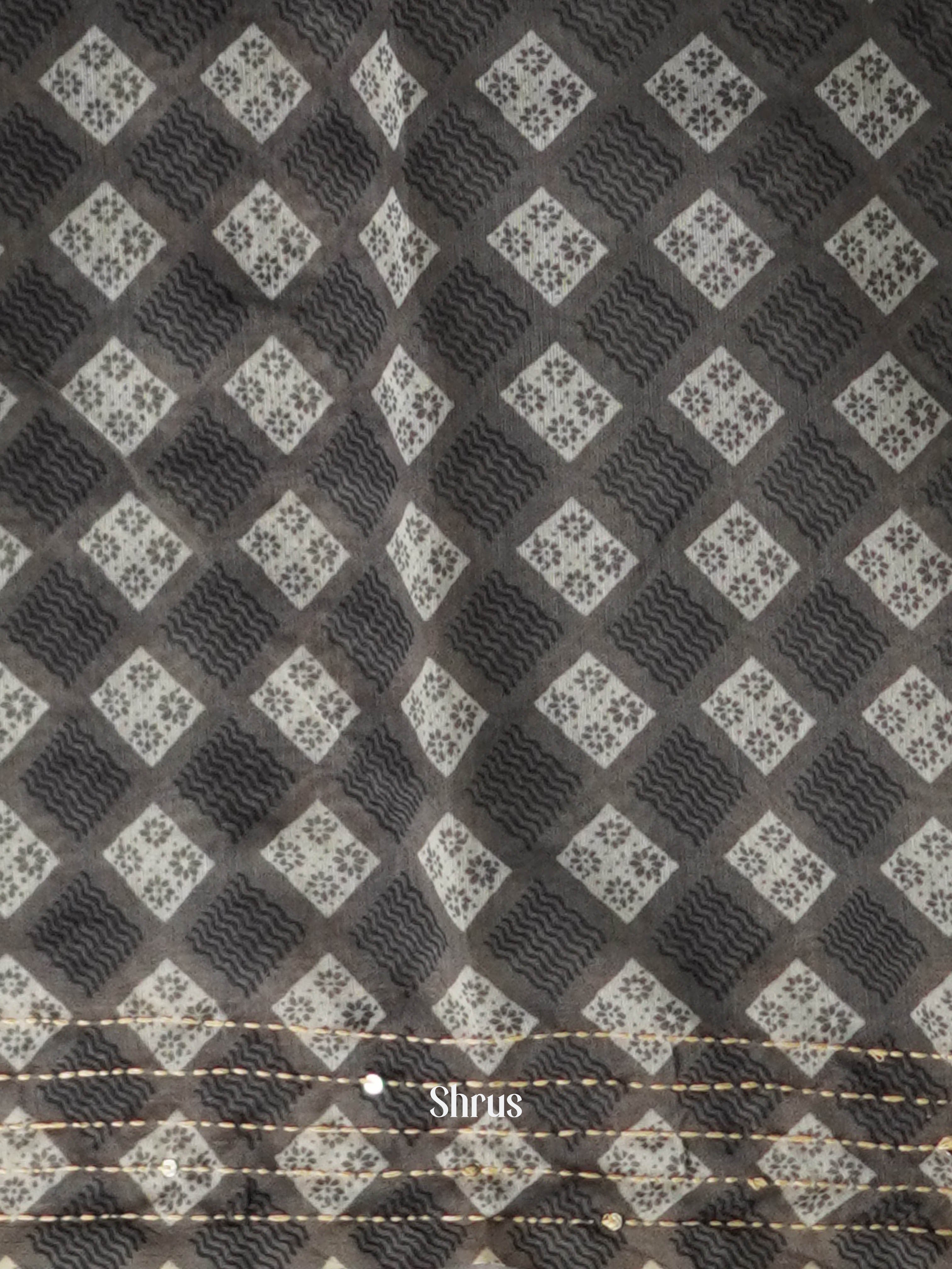 Green - Semi Kantha Saree - Shop on ShrusEternity.com