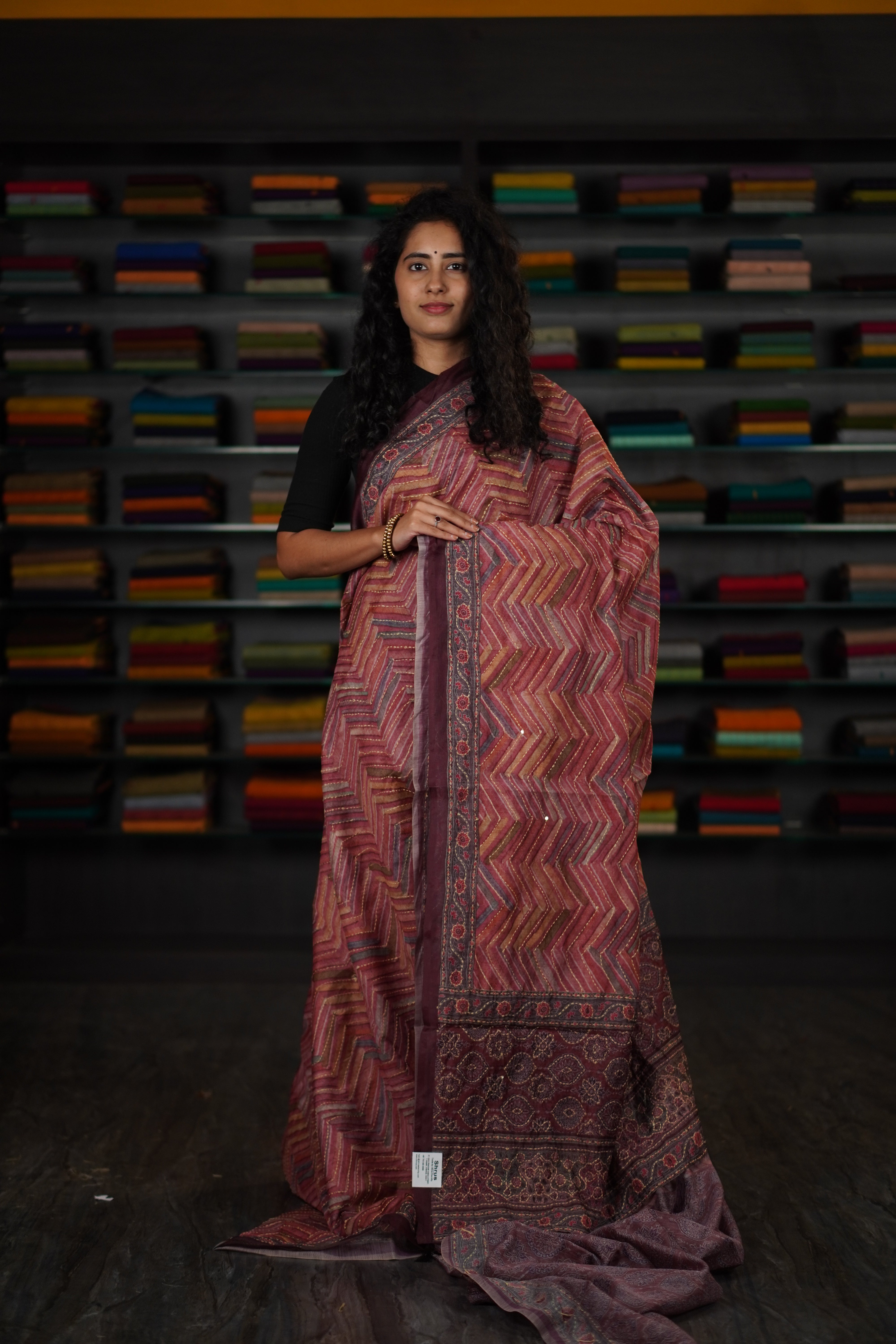 Mixture Of Colors - Semi Kantha Saree - Shop on ShrusEternity.com