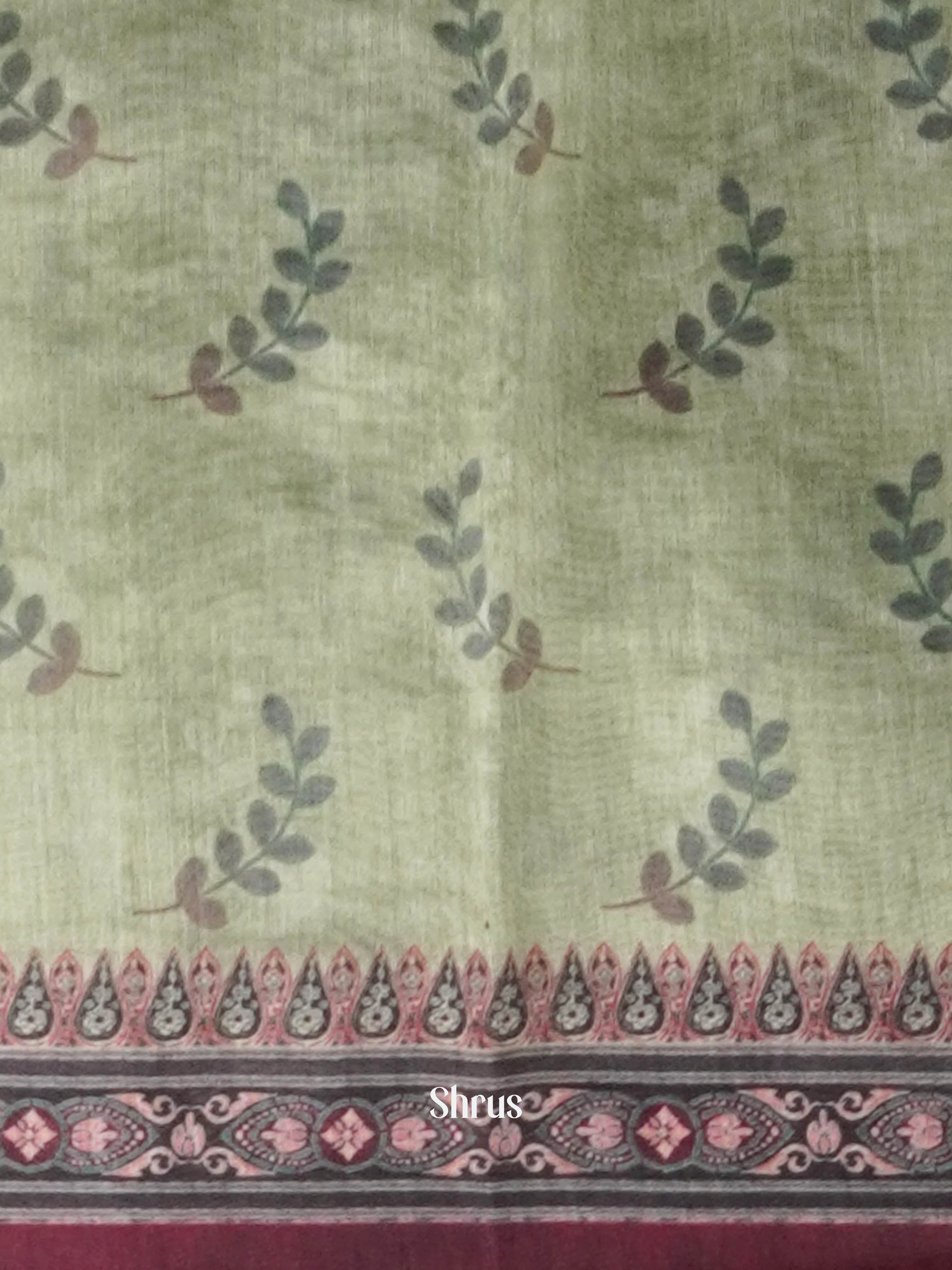 Pale Green - Semi Kantha Saree - Shop on ShrusEternity.com