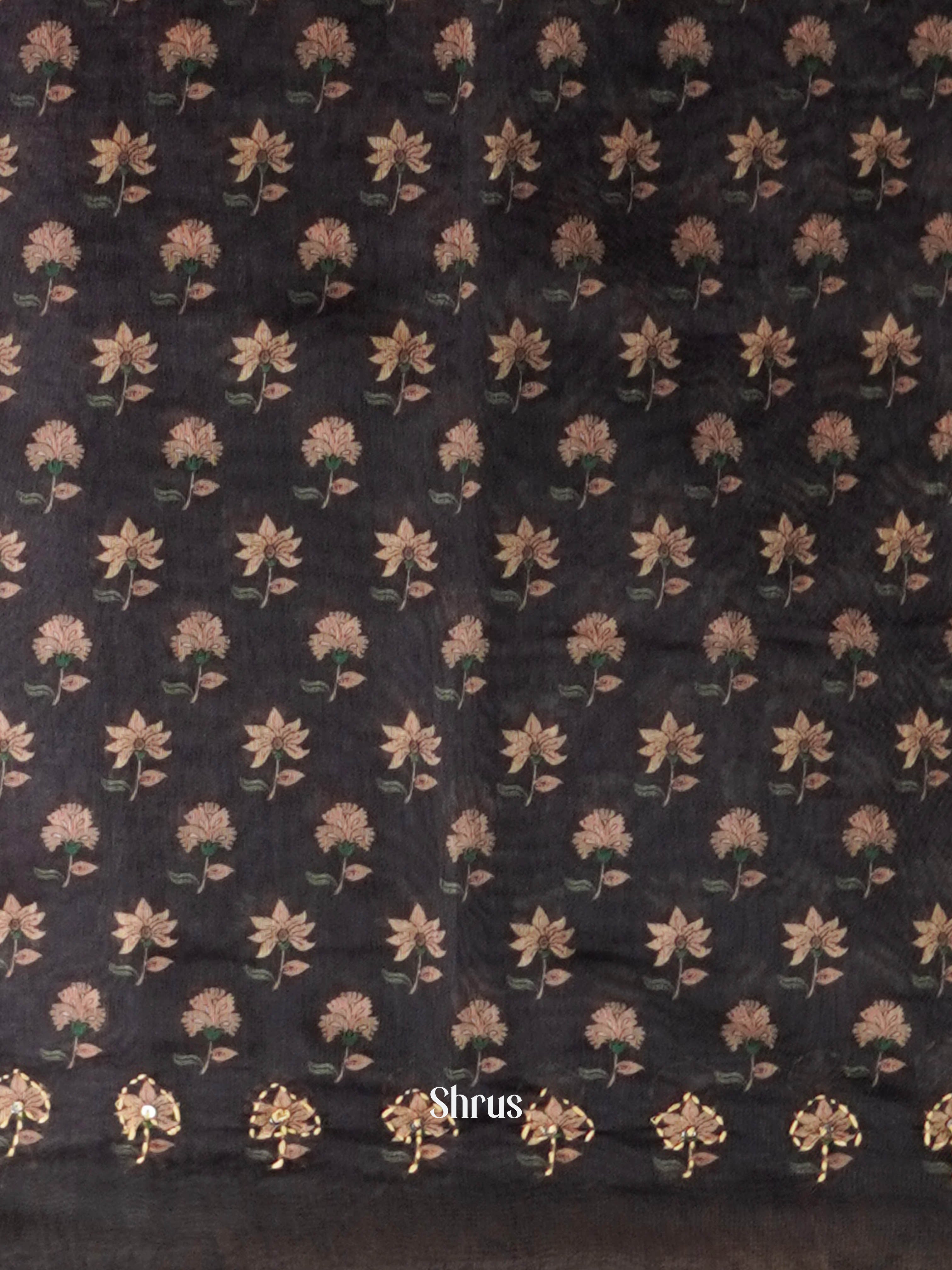 Green - Semi Kantha Saree - Shop on ShrusEternity.com