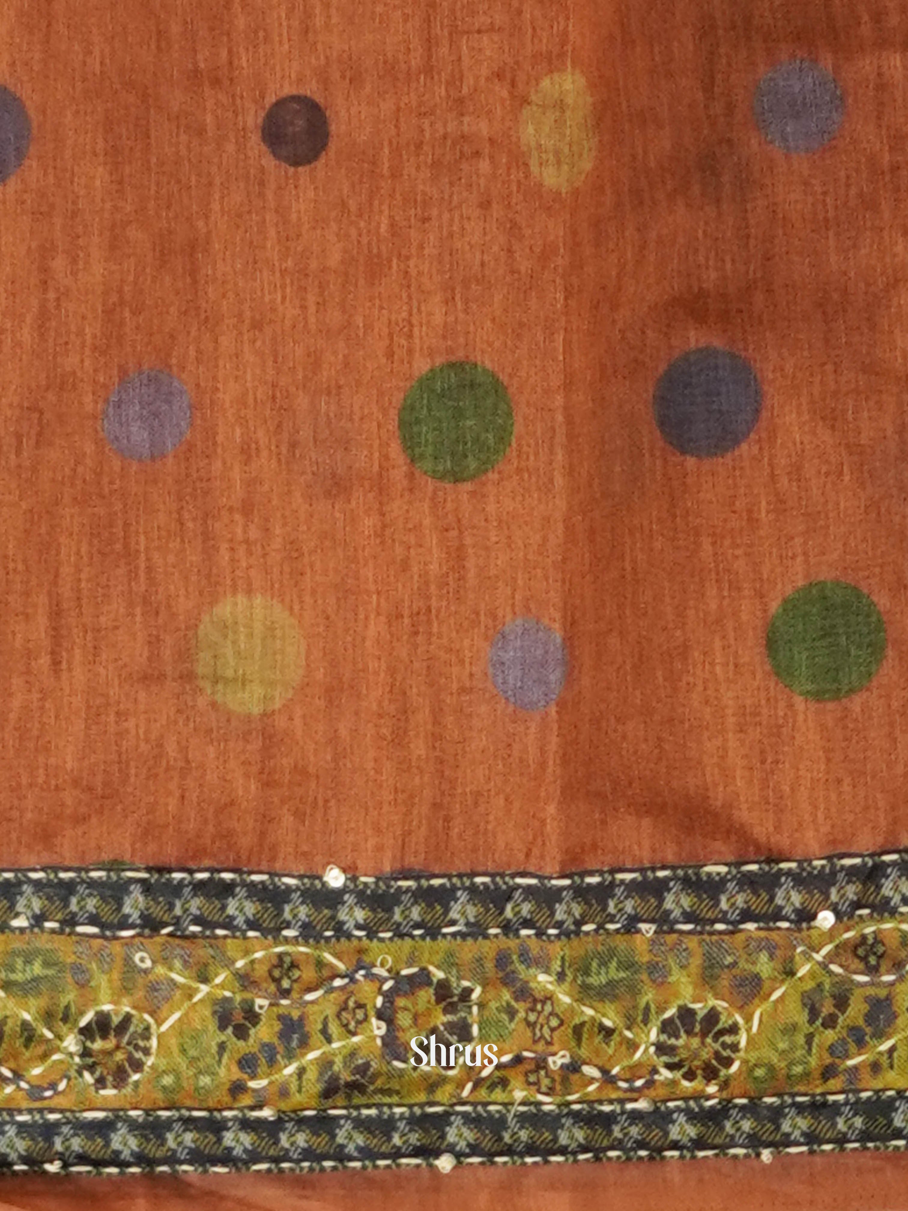 Mixture Of Colours - Semi Kantha Saree - Shop on ShrusEternity.com