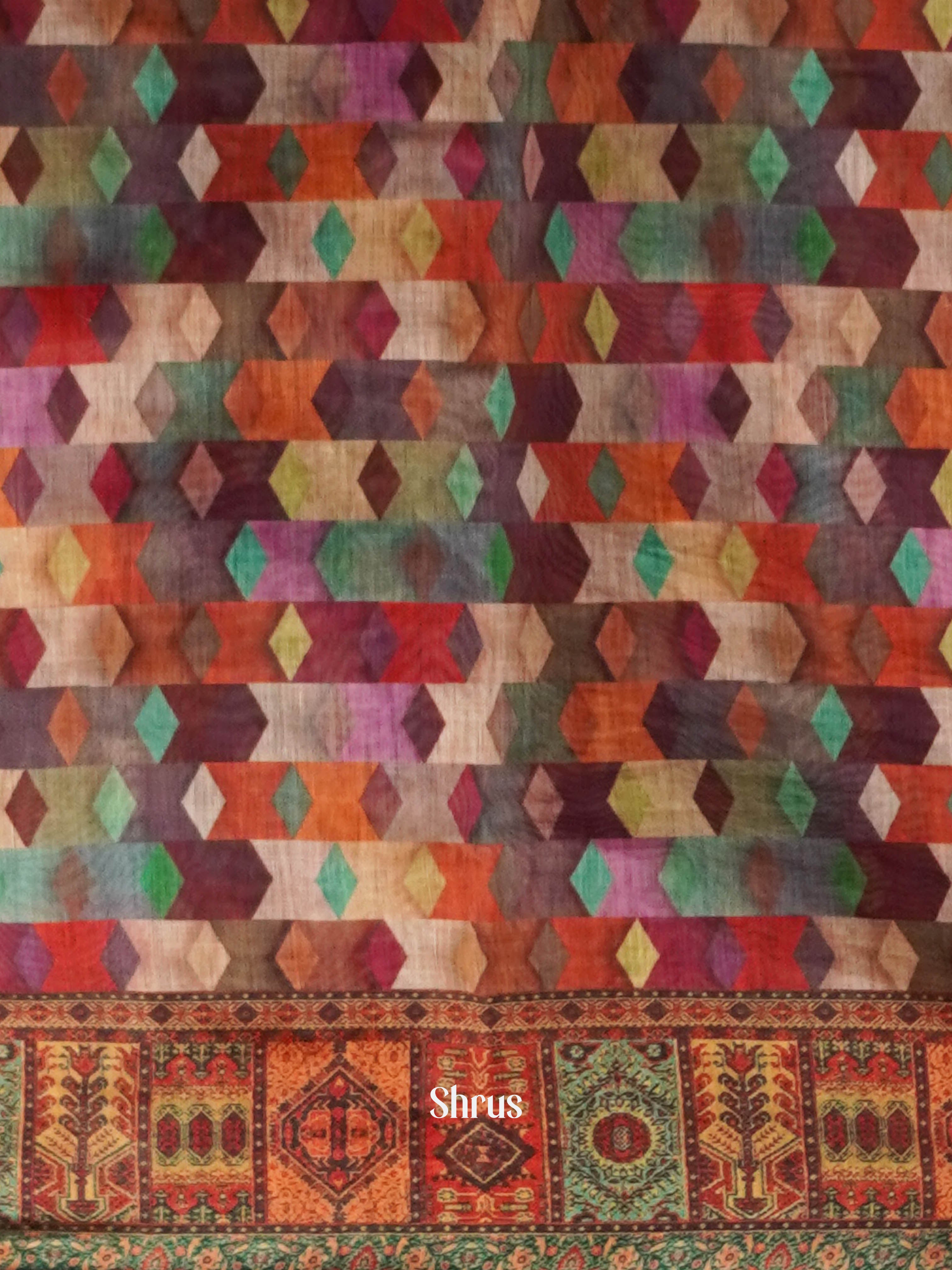 Mixture Of Colors - Semi Kantha Saree - Shop on ShrusEternity.com