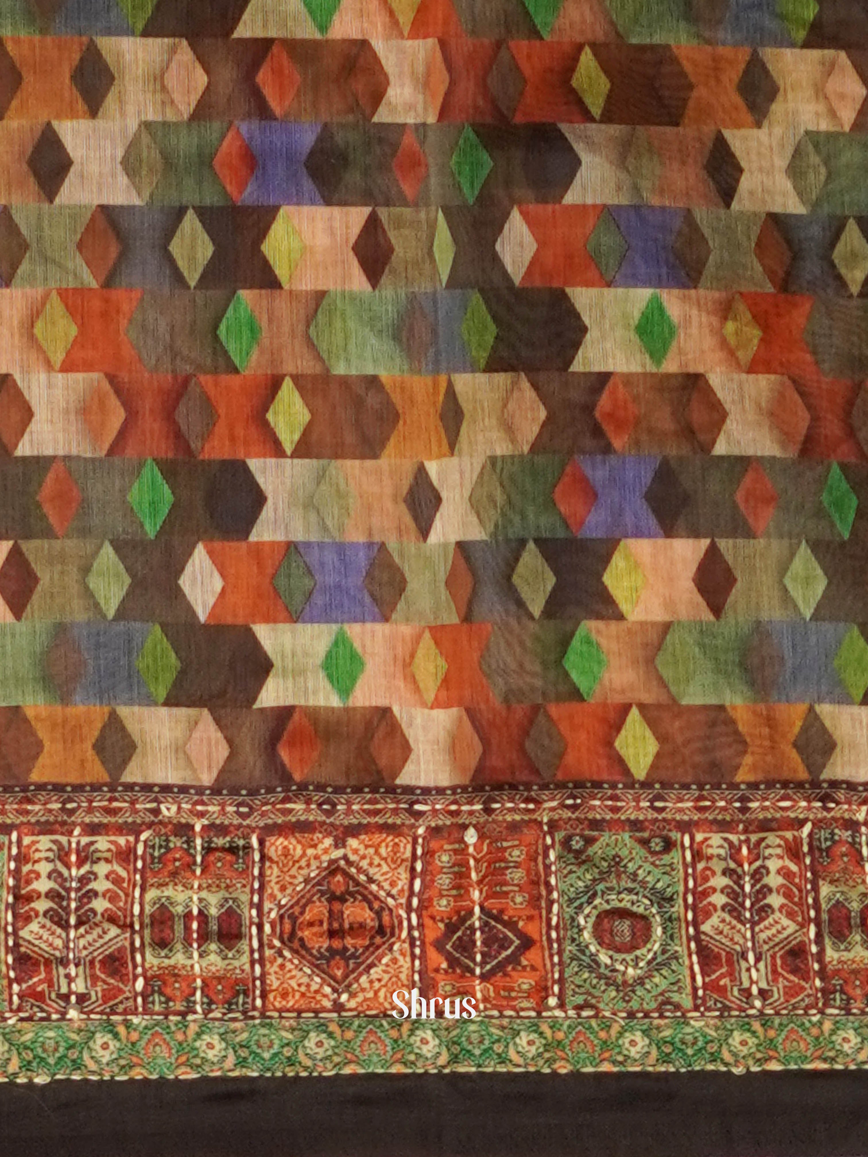Mixture Of Colors - Semi Kantha Saree - Shop on ShrusEternity.com