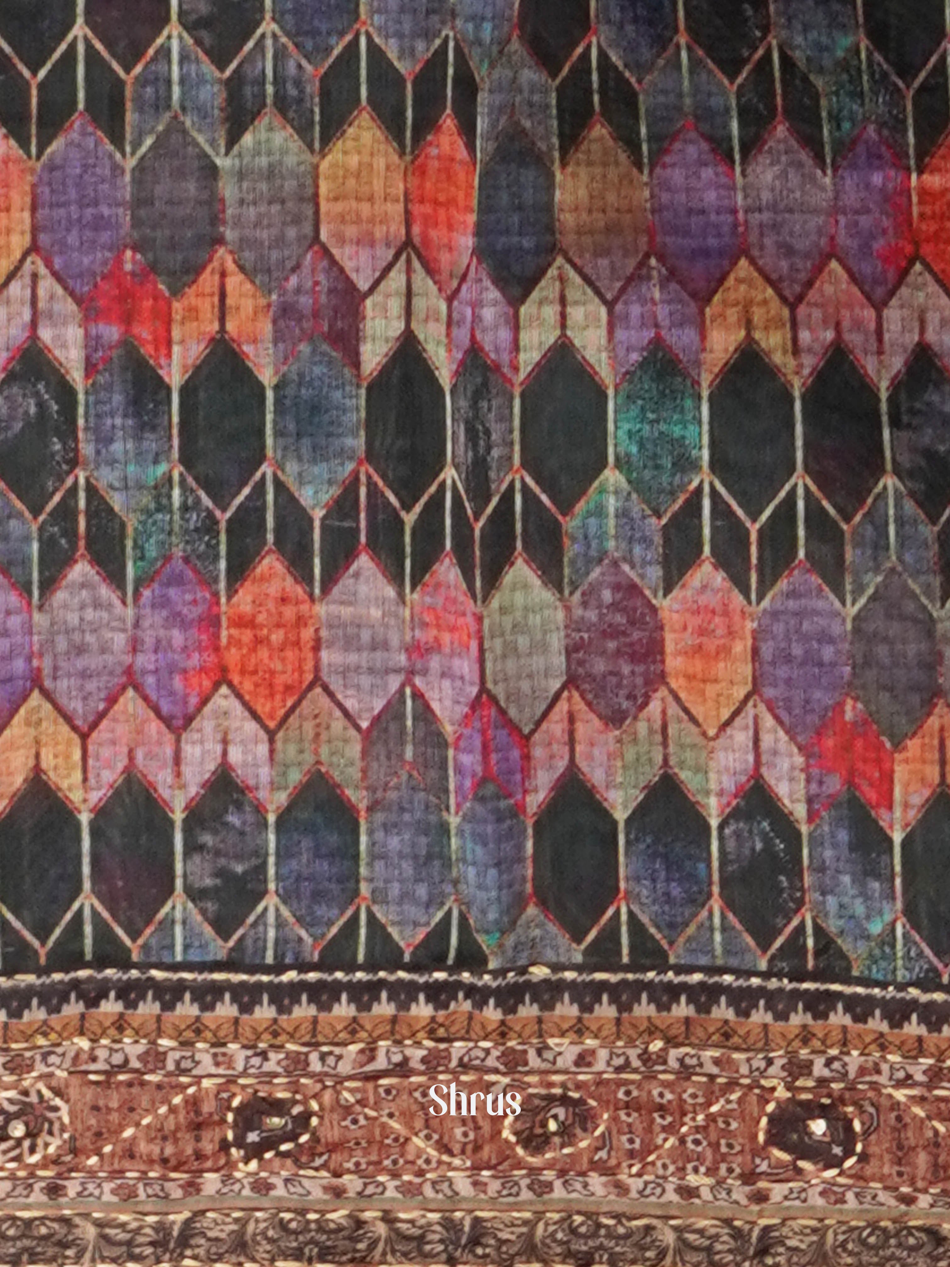 Mixture Of Colors - Semi Kantha Saree - Shop on ShrusEternity.com