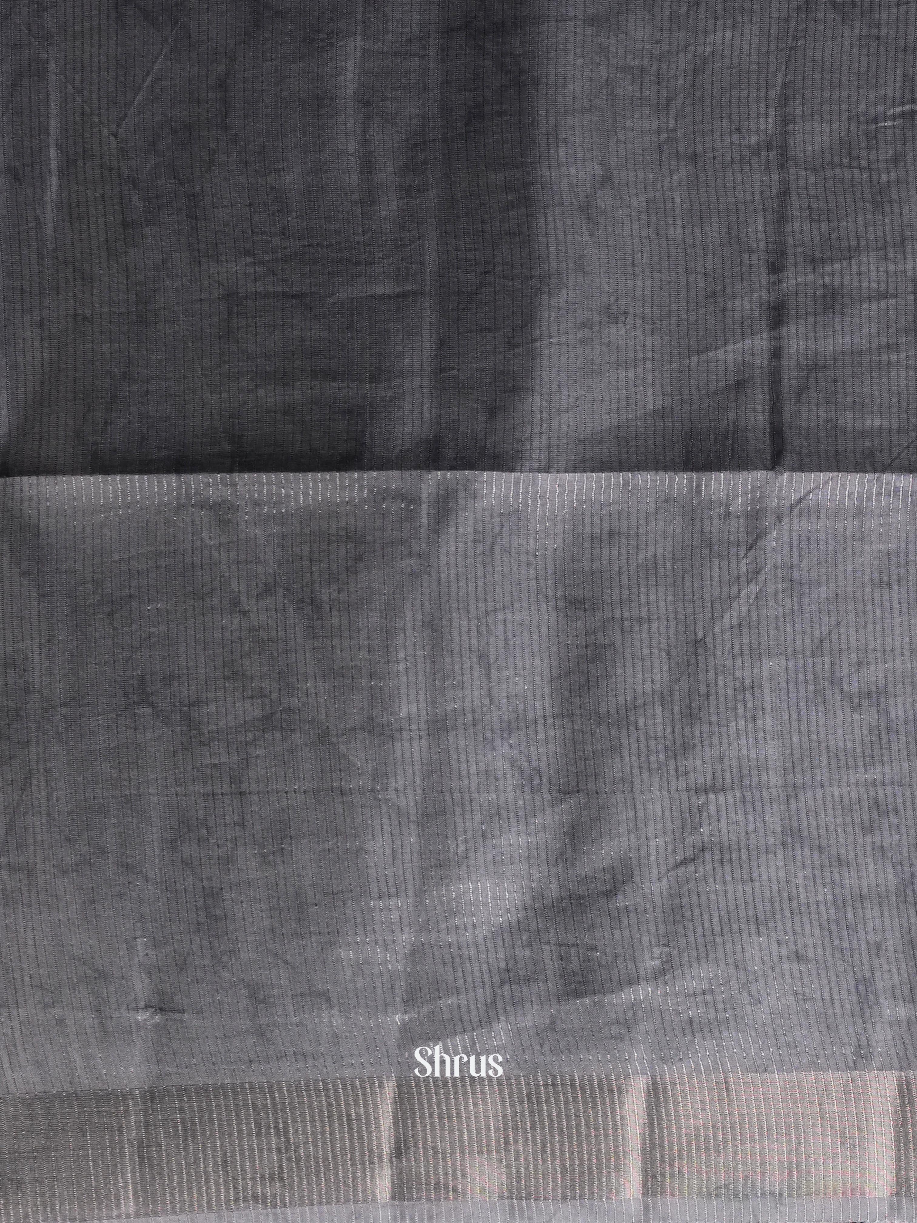 Grey - Moonga Silk Saree - Shop on ShrusEternity.com