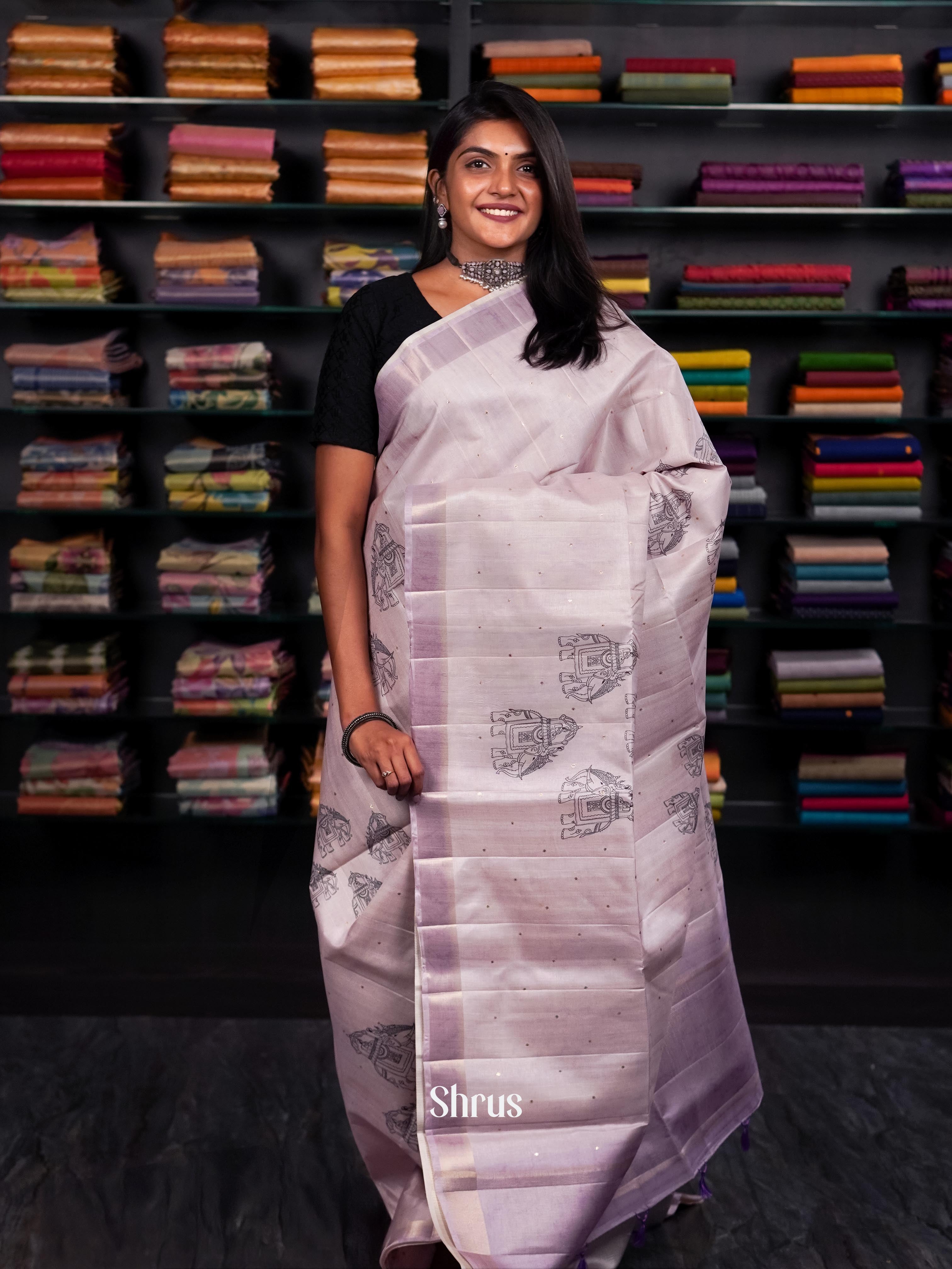 Baby Pink - Moonga silk Saree - Shop on ShrusEternity.com