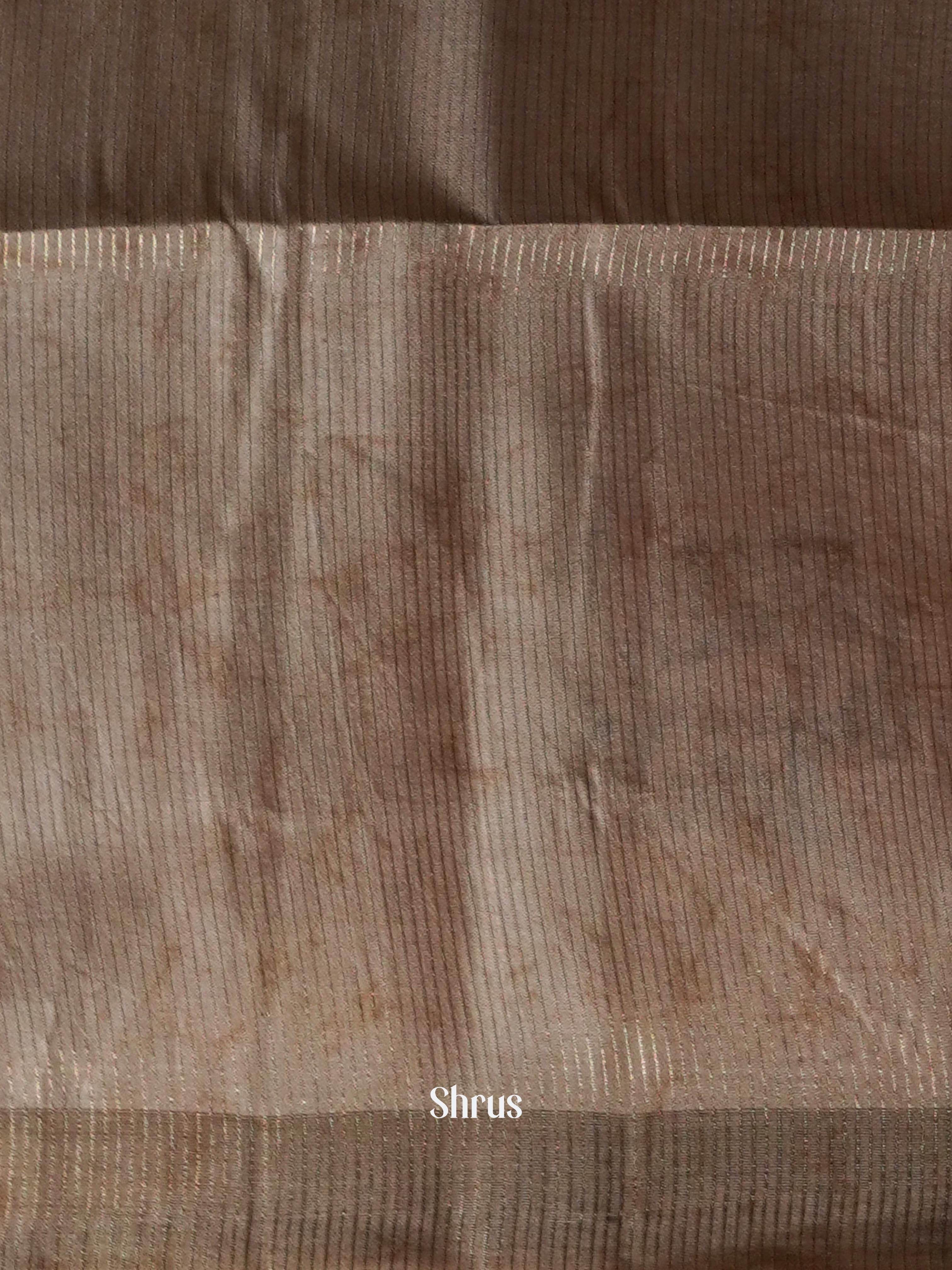 Beige - Moonga silk Saree - Shop on ShrusEternity.com