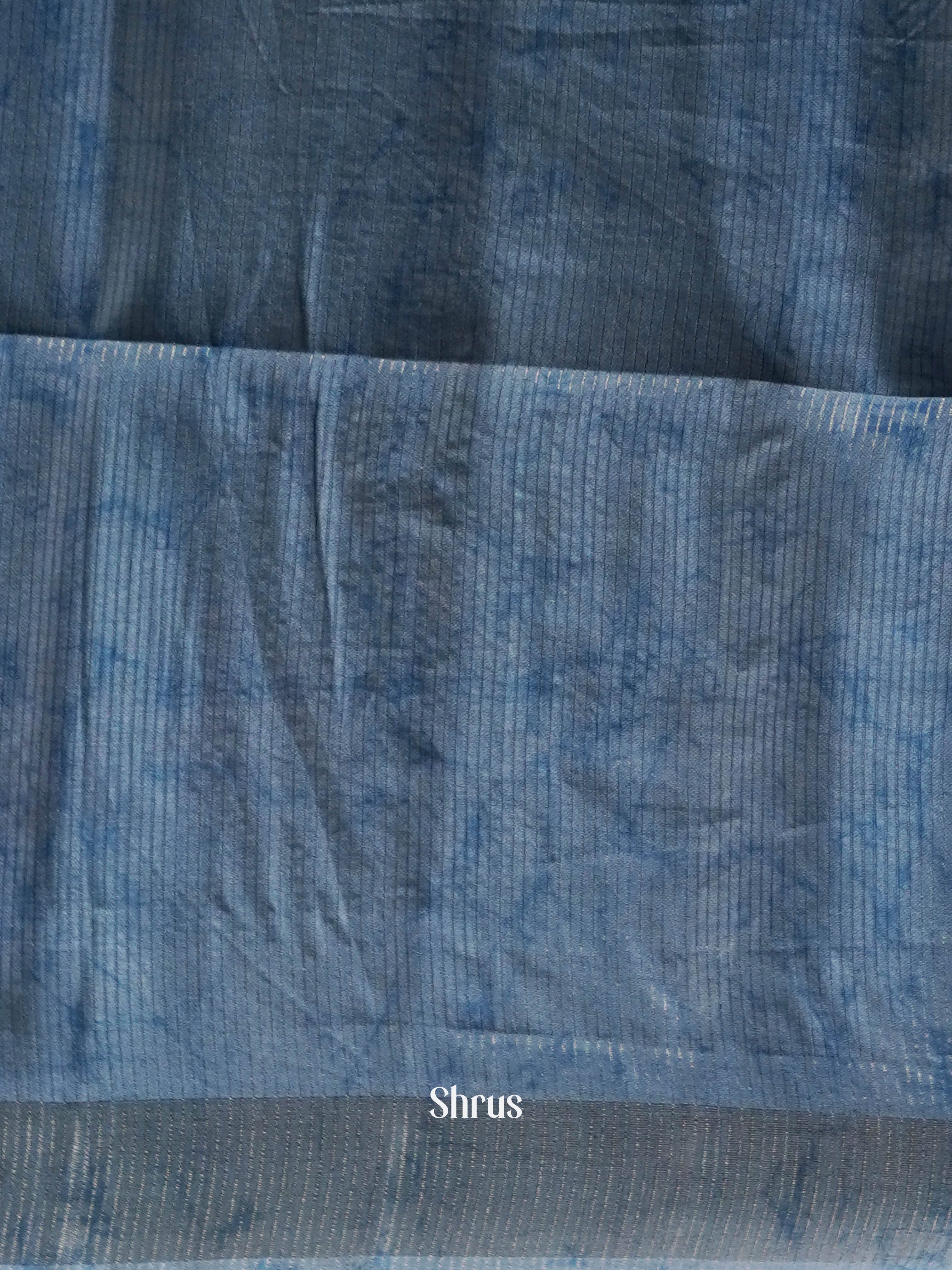 Silverish Blue - Moonga silk Saree - Shop on ShrusEternity.com