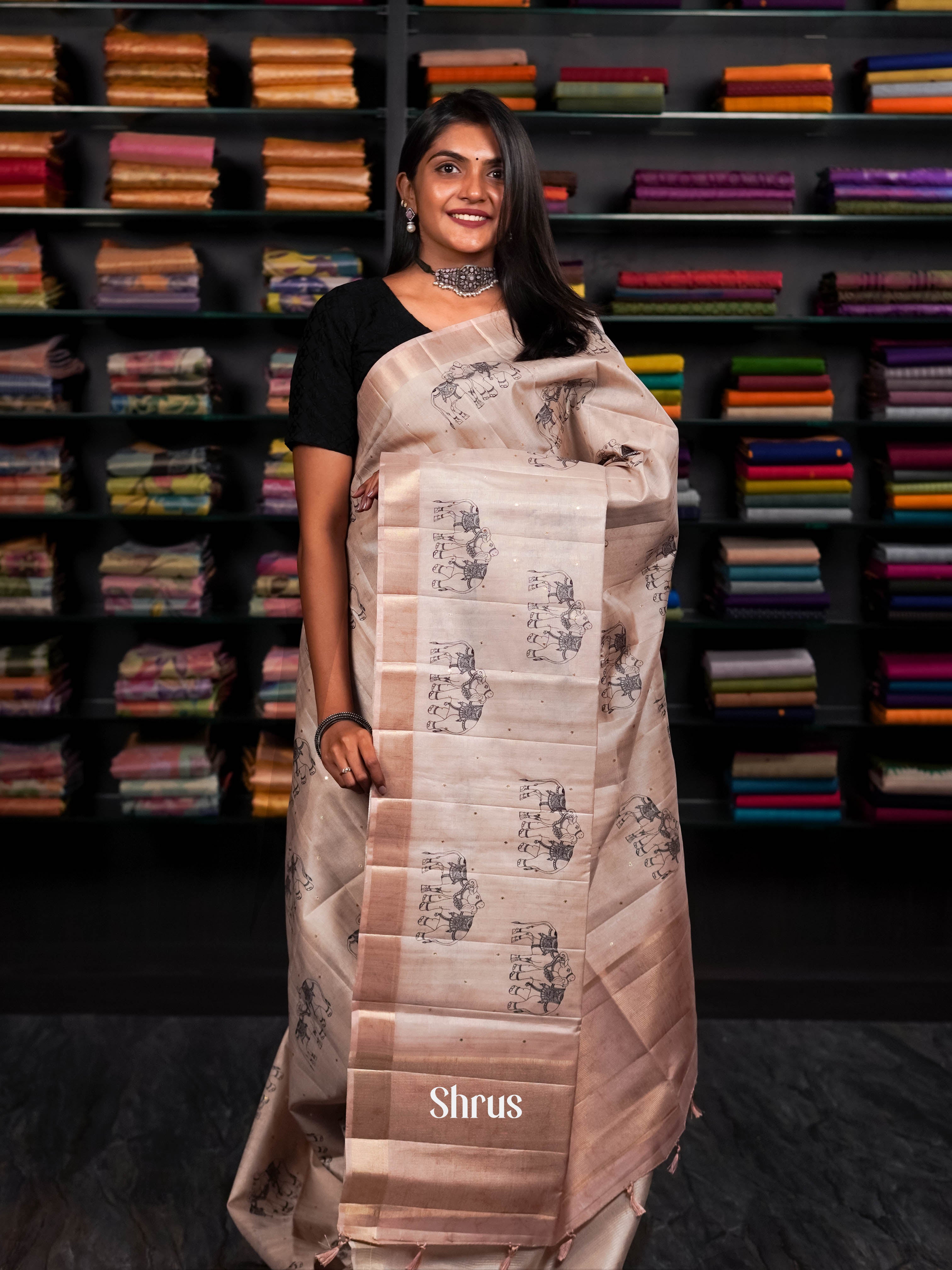 Onion Pink - Moonga silk Saree - Shop on ShrusEternity.com