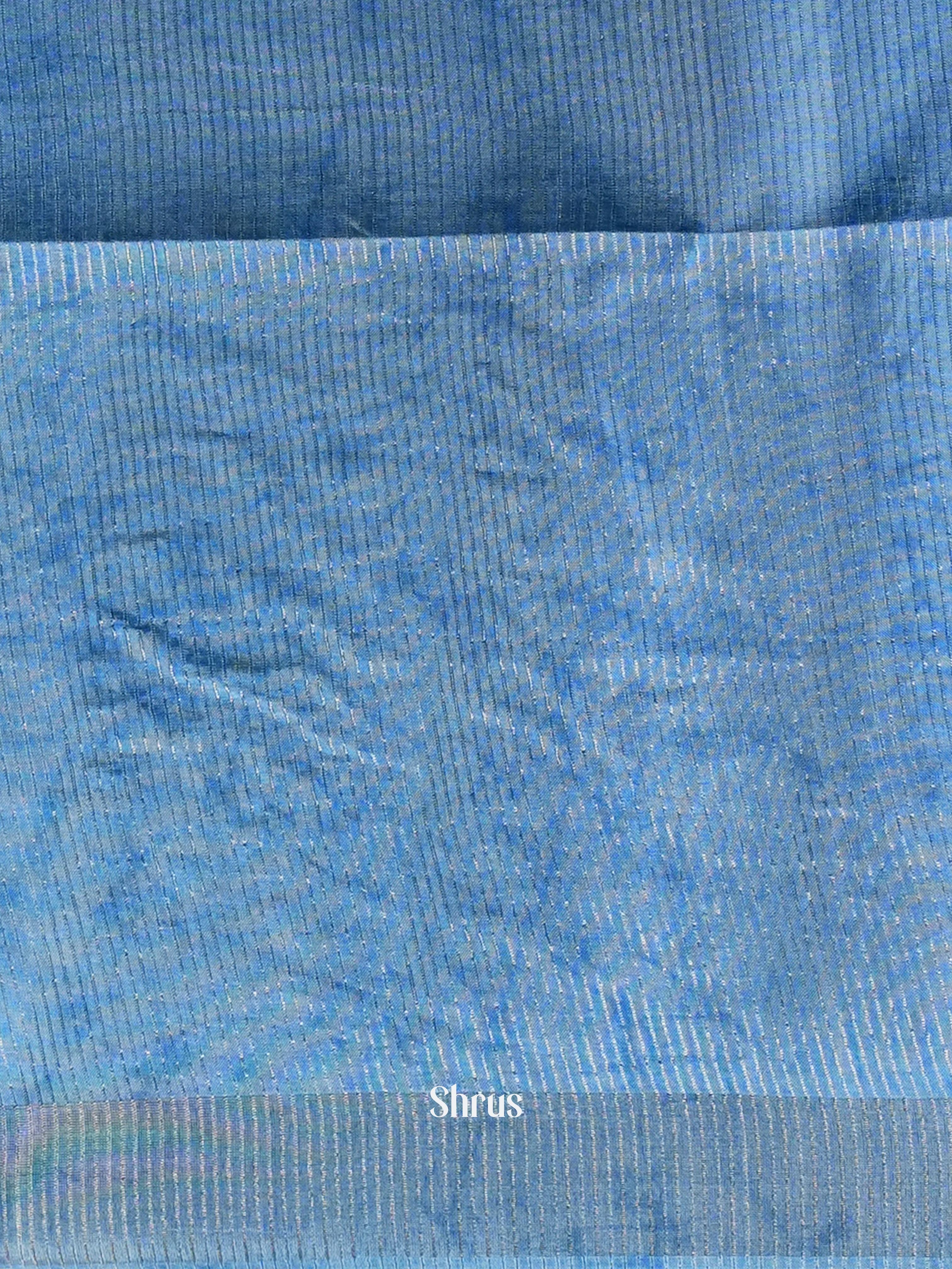 Blue - Moonga Silk Saree - Shop on ShrusEternity.com