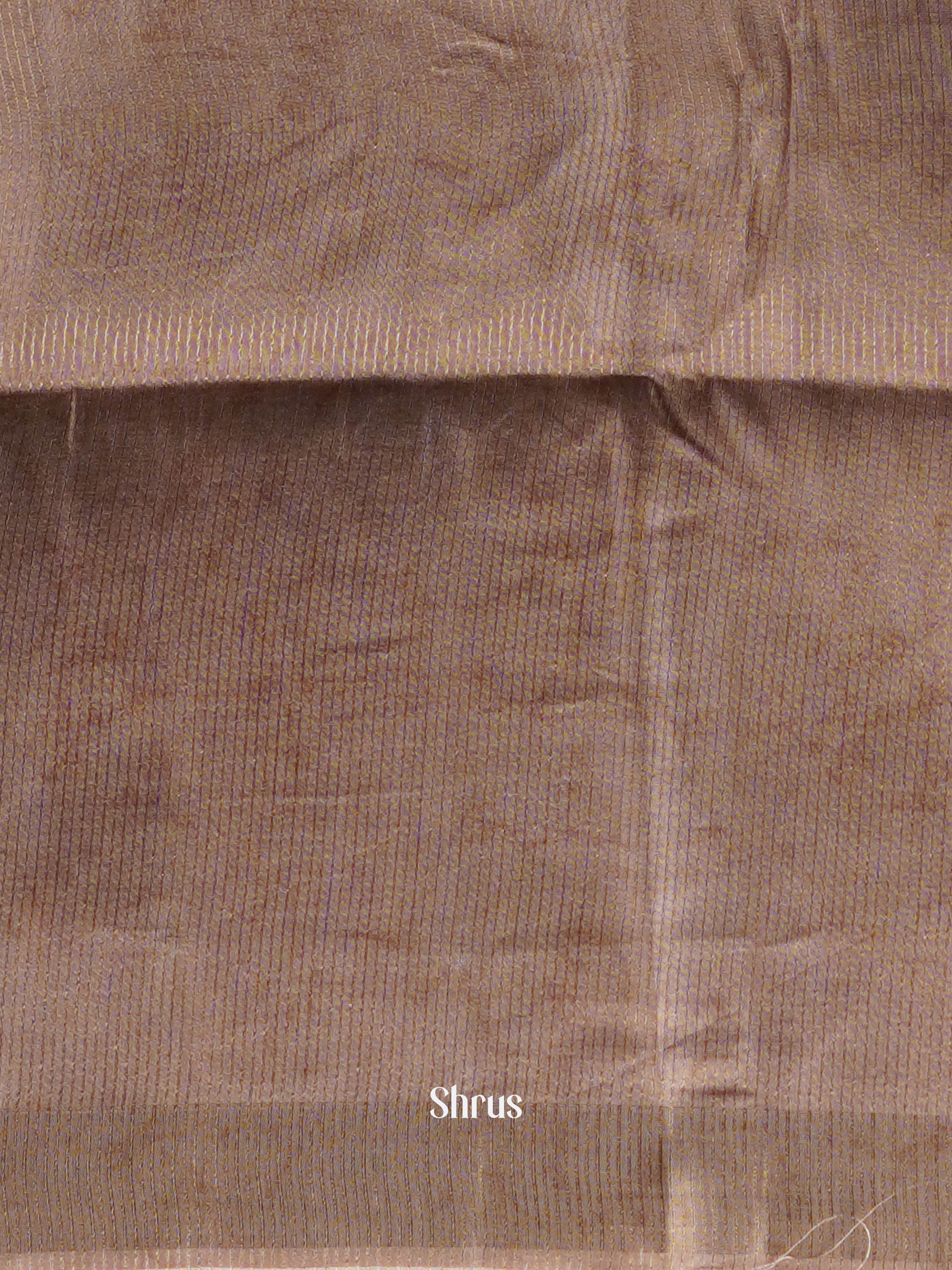 Light Golden Brown - Moonga silk Saree - Shop on ShrusEternity.com