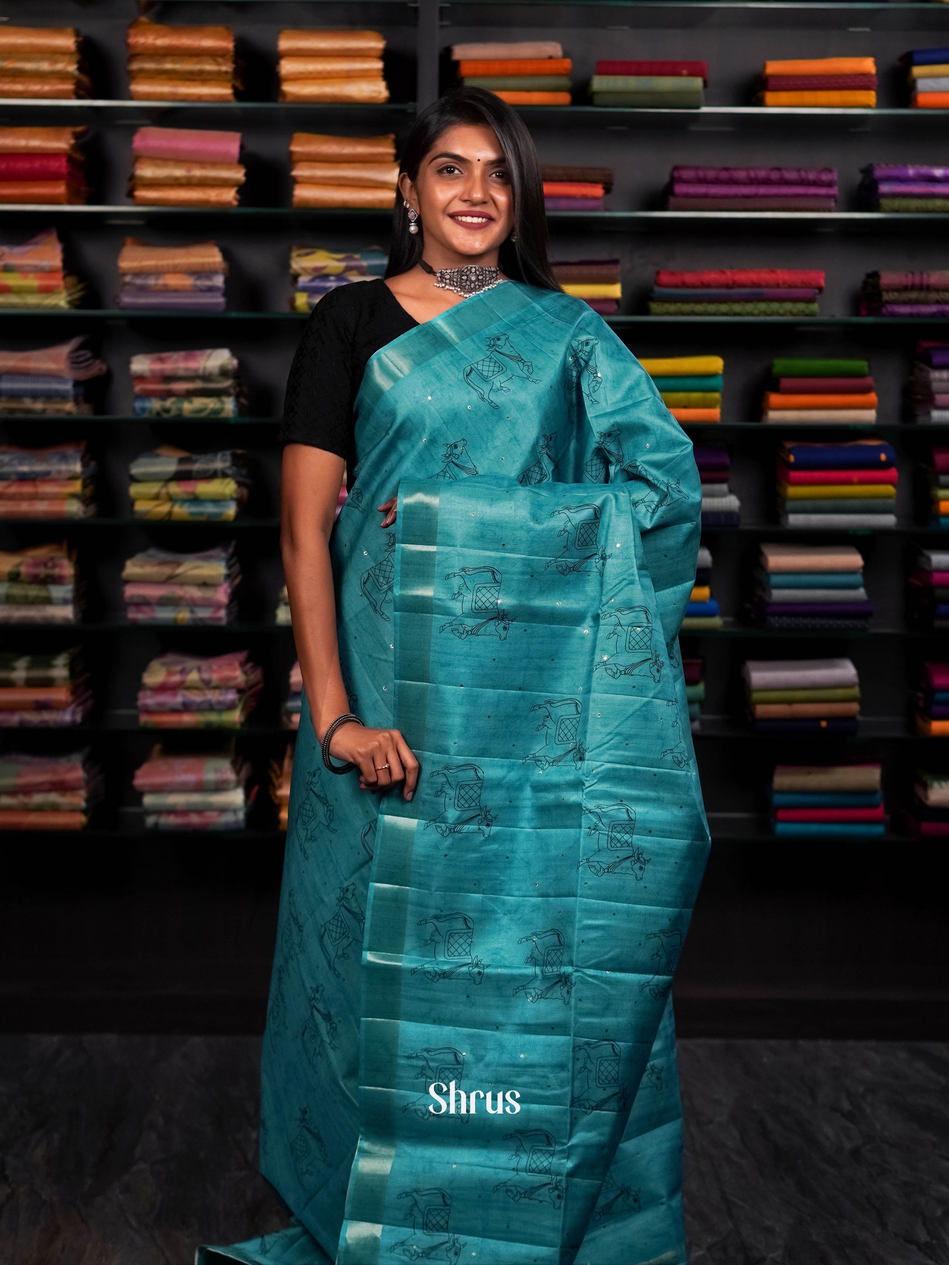 Green - Moonga silk Saree - Shop on ShrusEternity.com