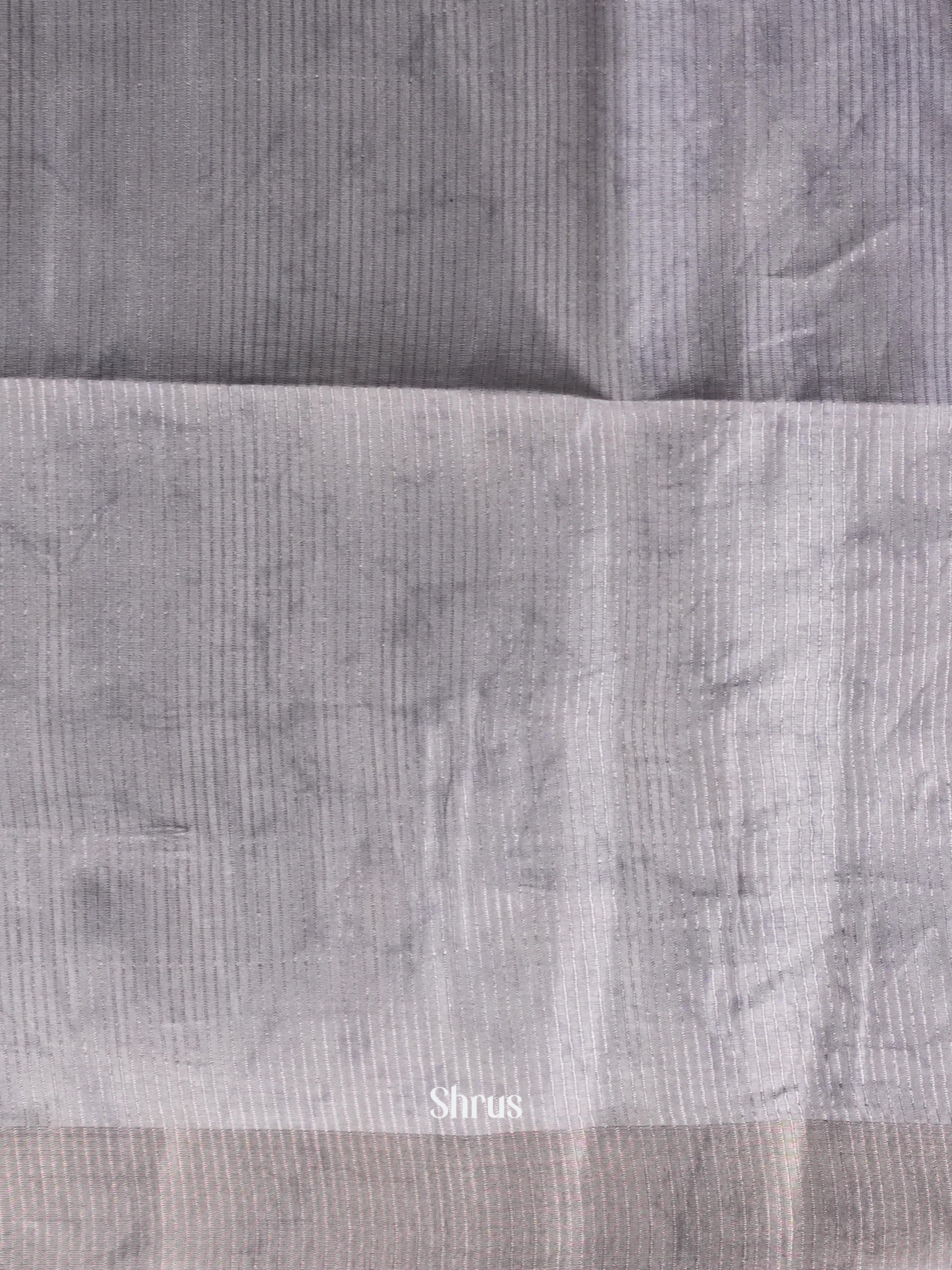 Grey - Moonga Silk Saree - Shop on ShrusEternity.com