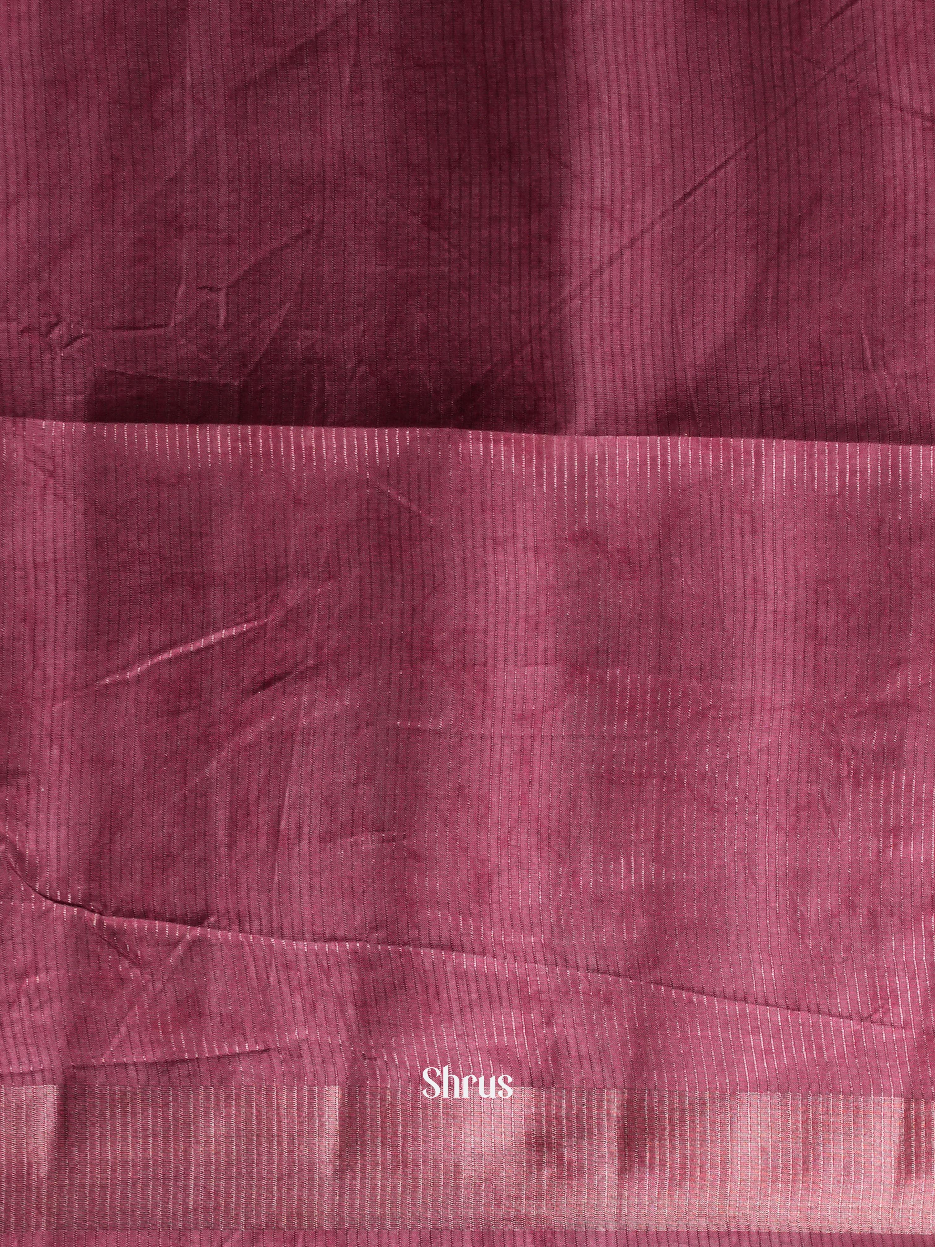 Pink - Moonga Silk Saree - Shop on ShrusEternity.com