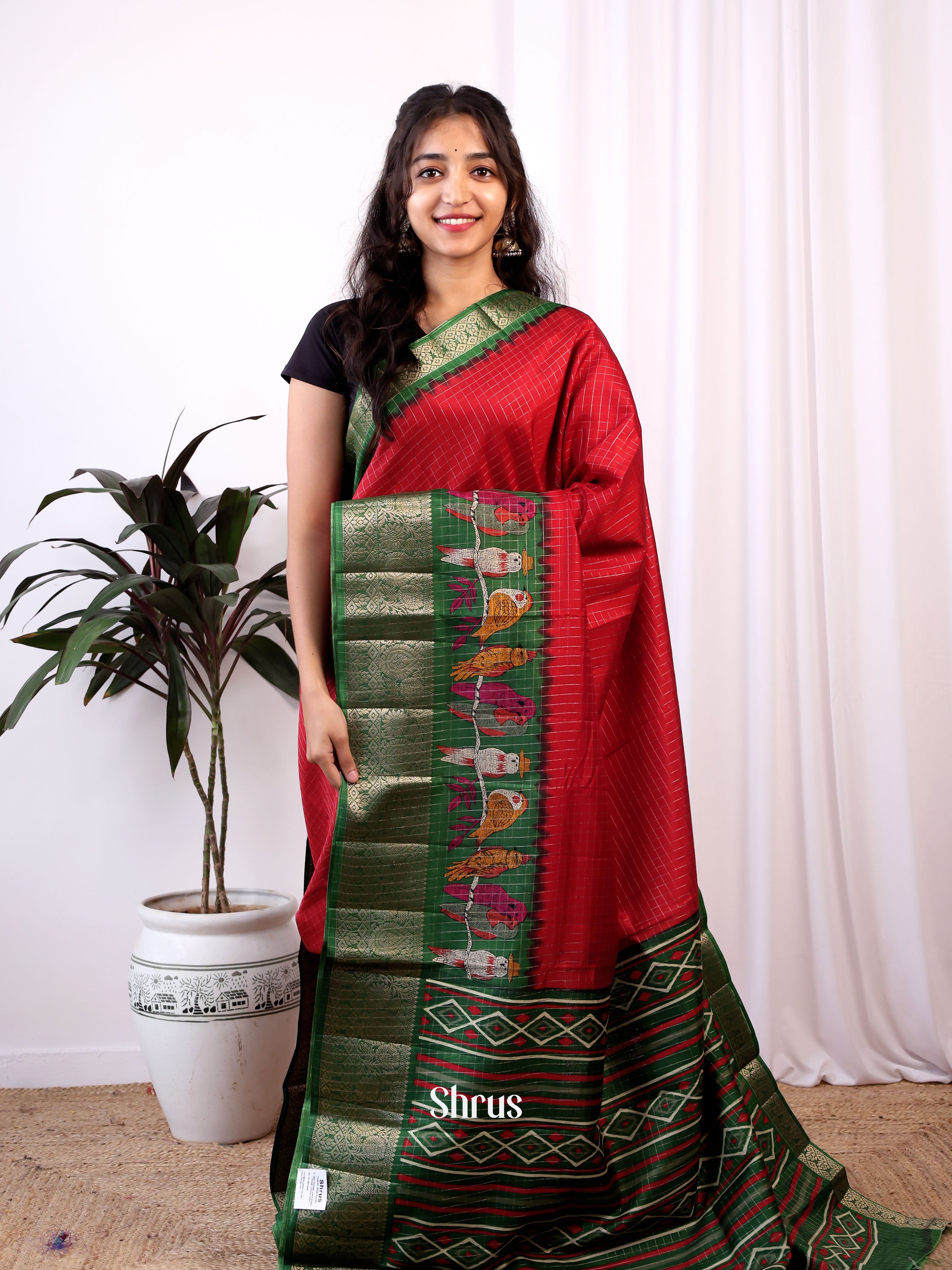 CIS04438 - Semi Tussar Saree - Shop on ShrusEternity.com