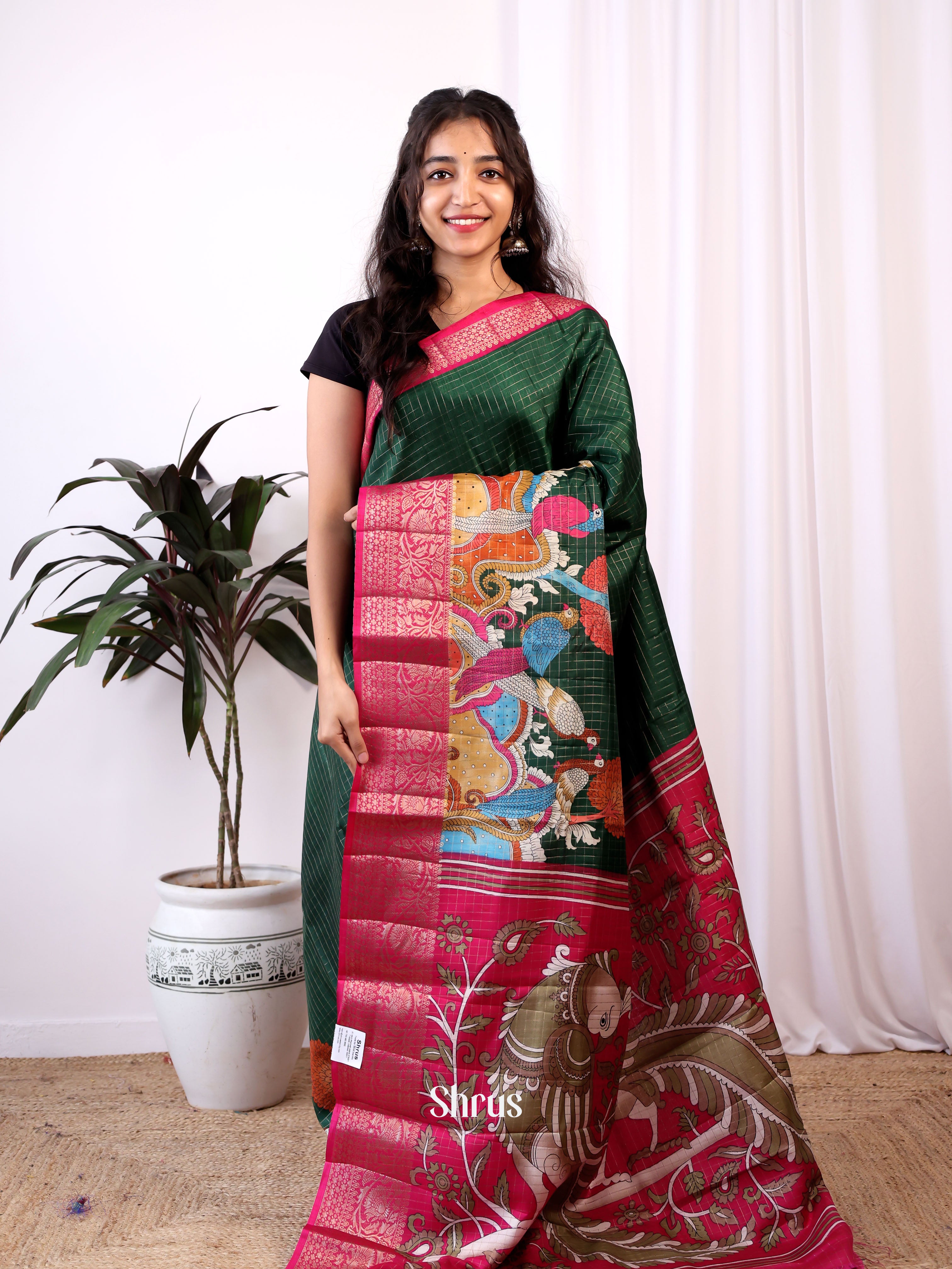 CIS04441 - Semi Tussar Saree - Shop on ShrusEternity.com