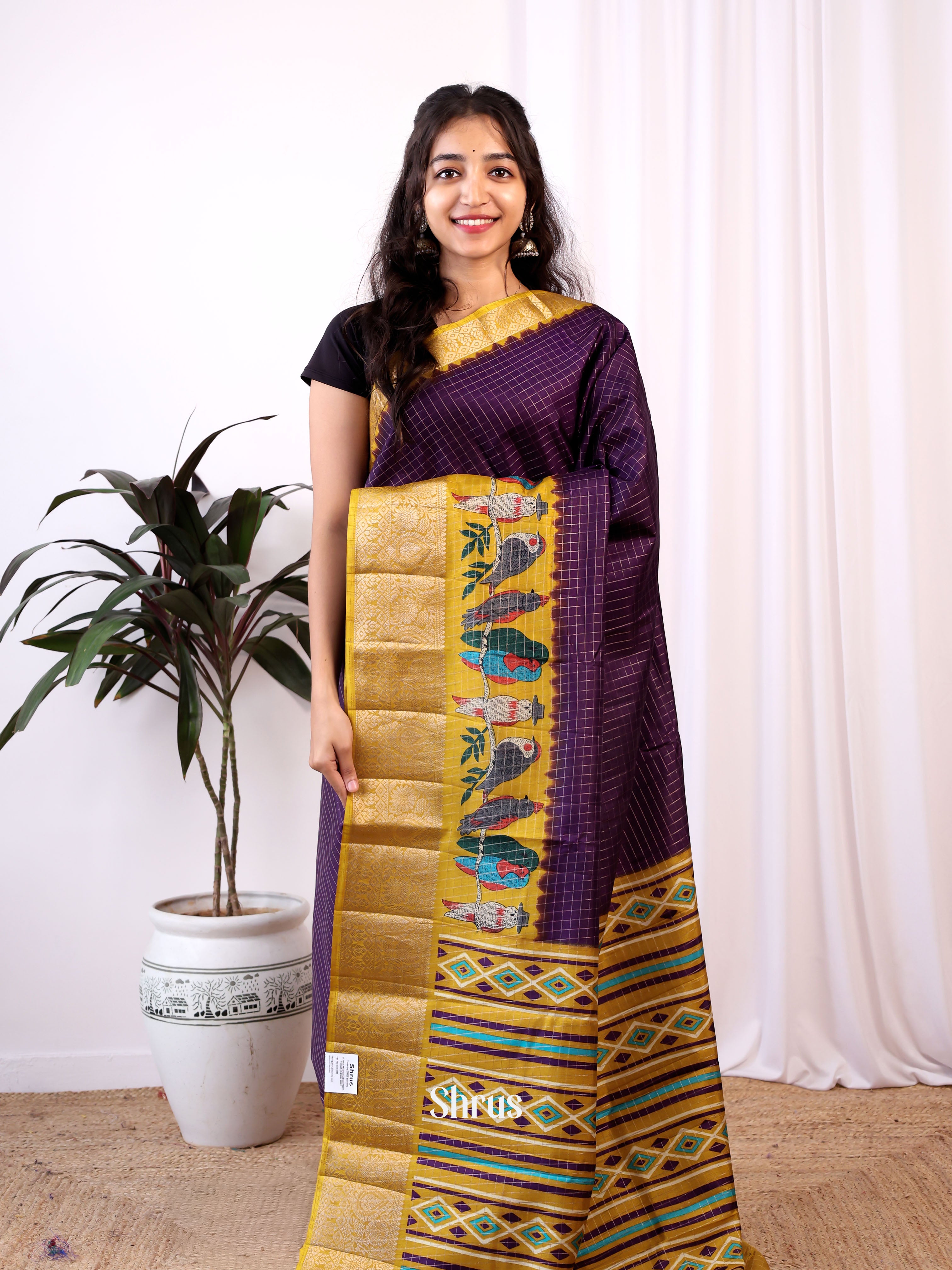 CIS04445 - Semi Tussar Saree - Shop on ShrusEternity.com