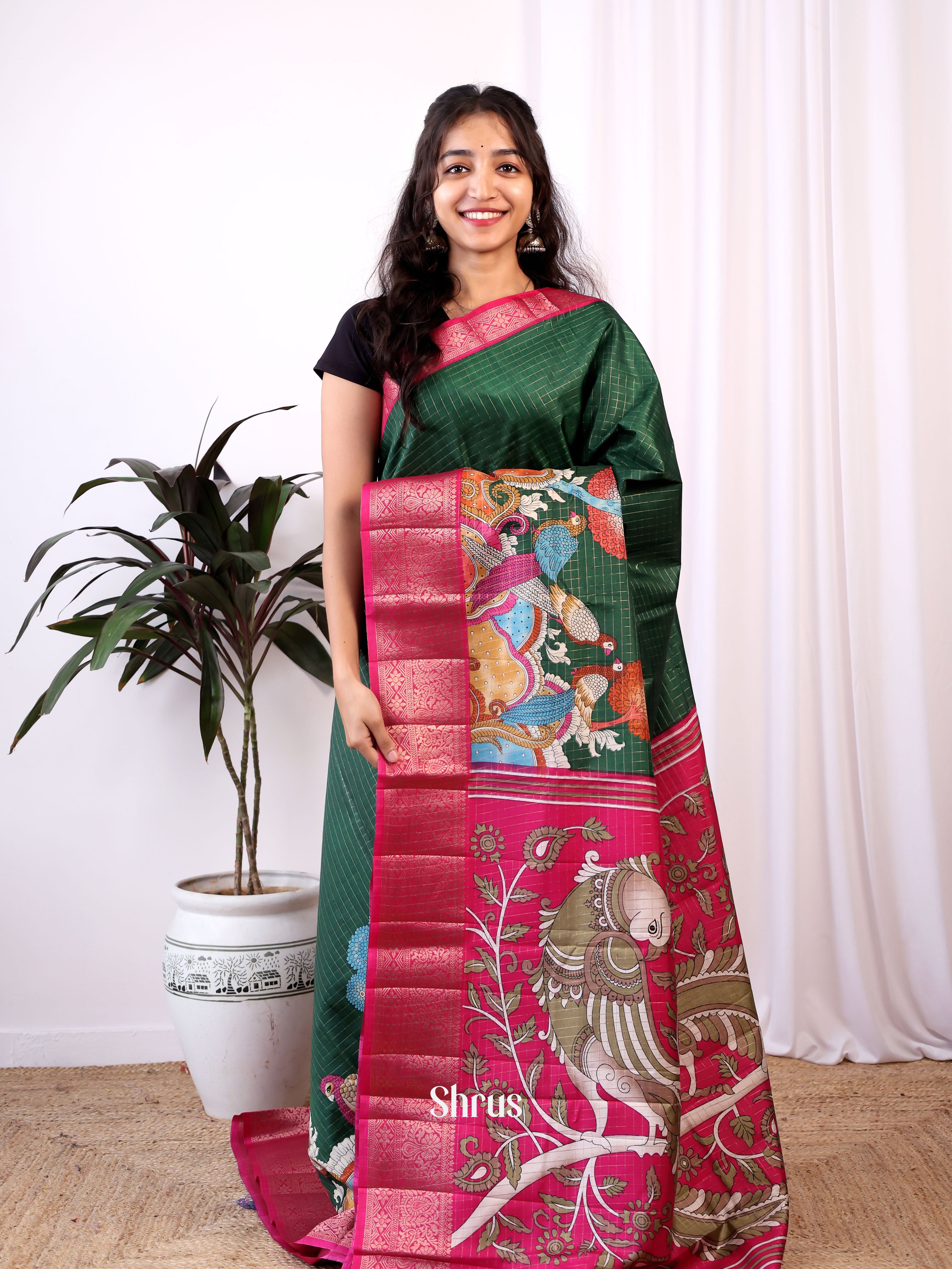 CIS04449 - Semi Tussar Saree - Shop on ShrusEternity.com