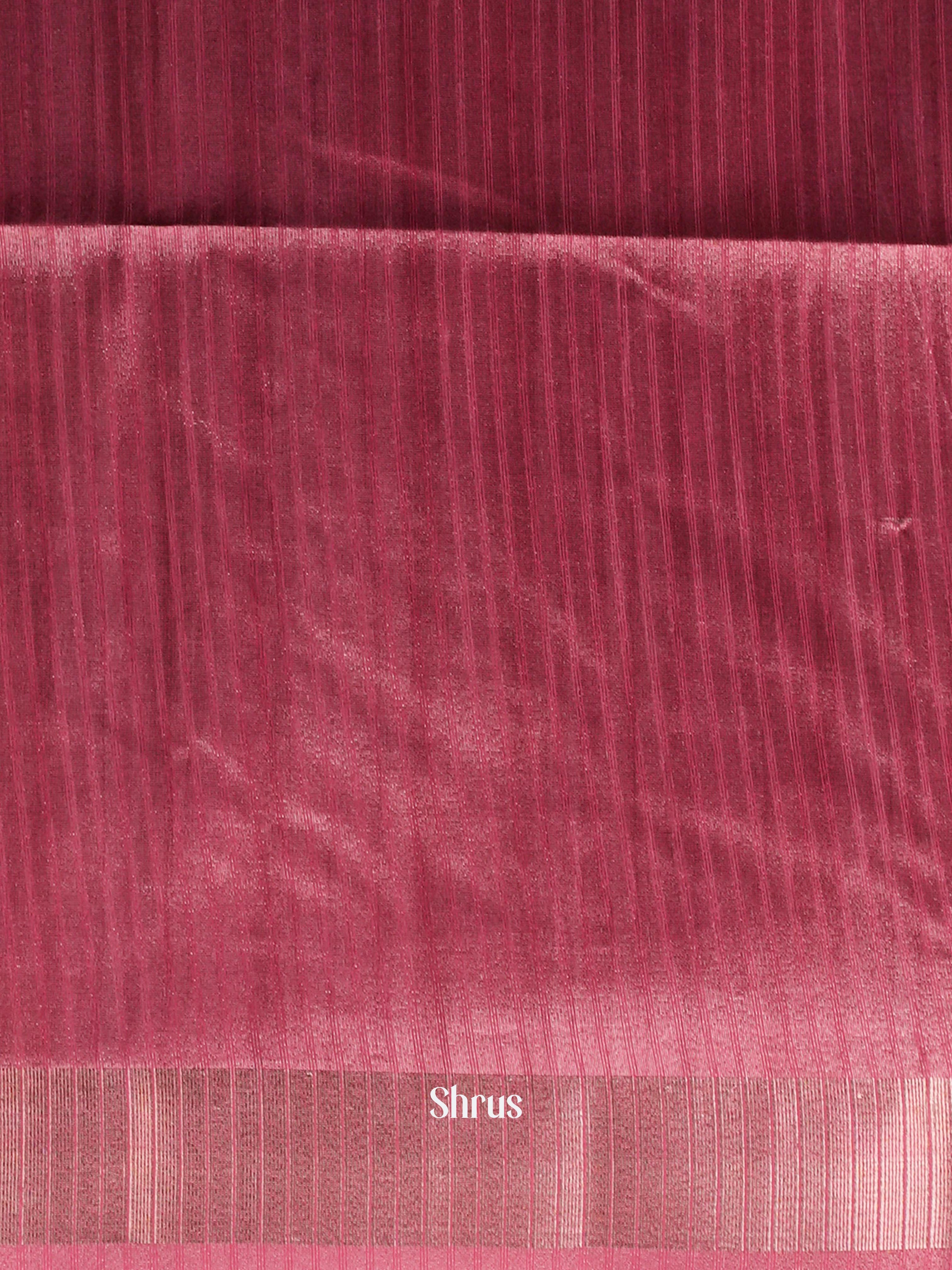 Grey & Pink- Moonga Silk Saree - Shop on ShrusEternity.com