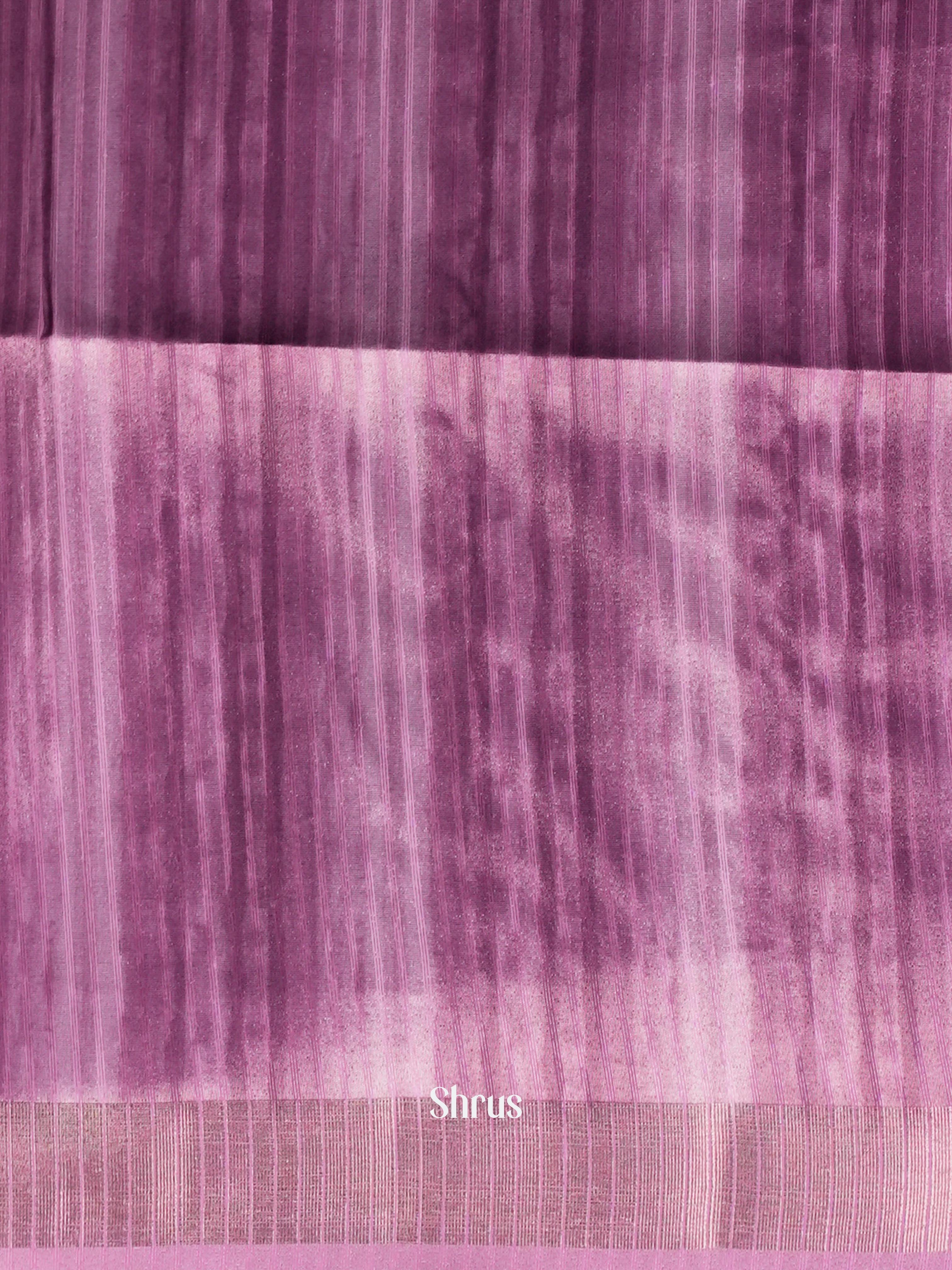 Grey & Purple - Moonga Silk Saree - Shop on ShrusEternity.com