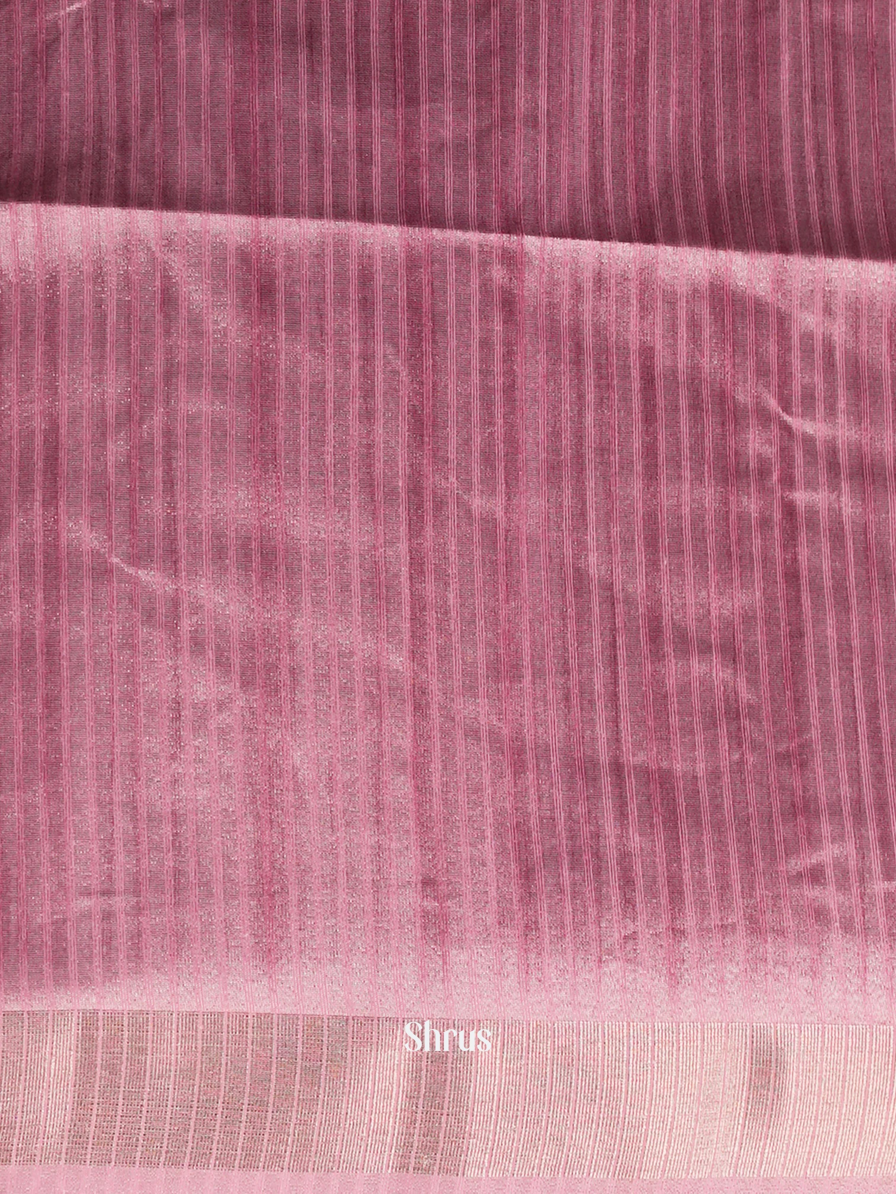 Purple & Cream- Moonga Silk Saree - Shop on ShrusEternity.com