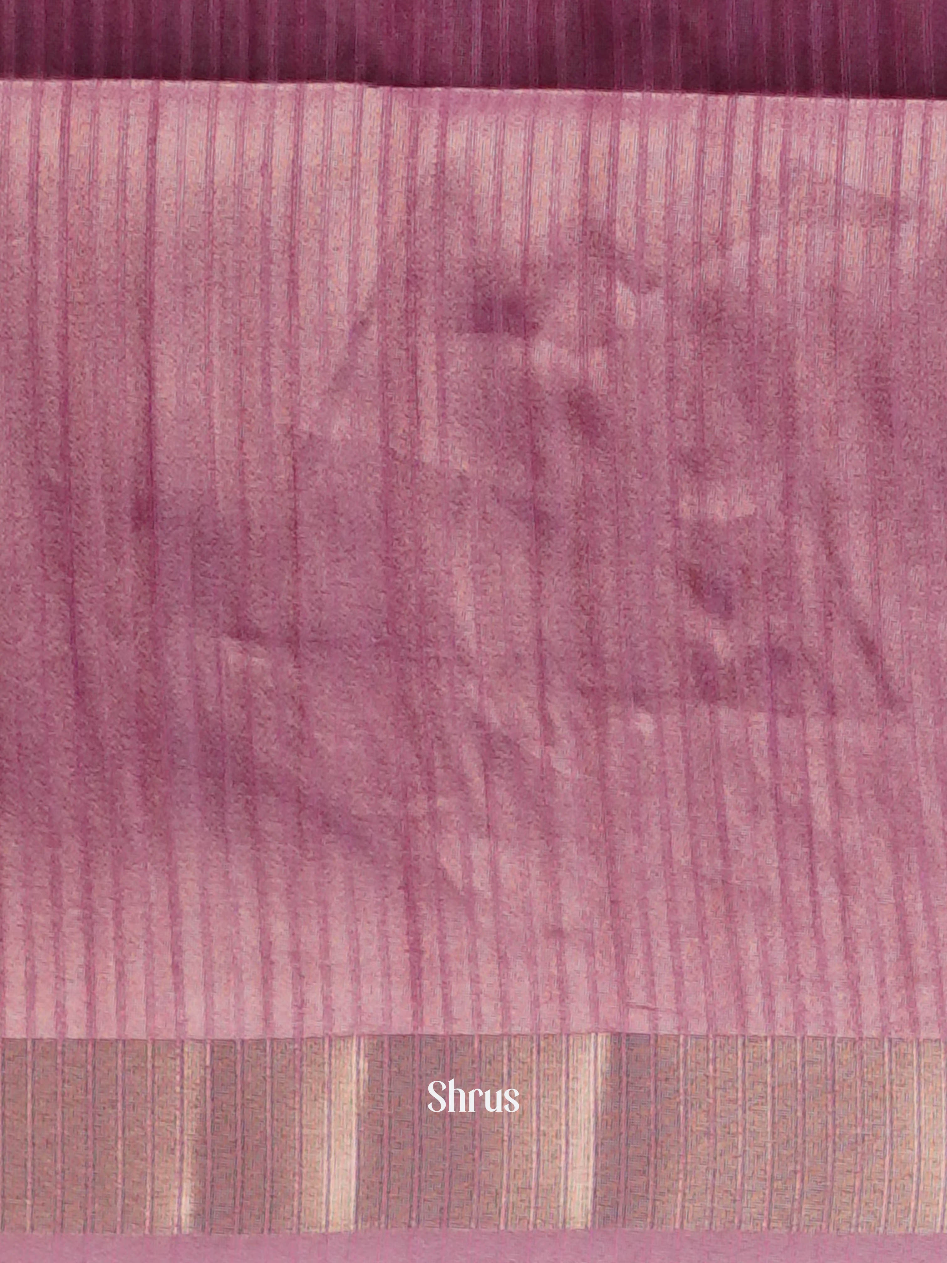 Pink & Green - Moonga silk Saree - Shop on ShrusEternity.com