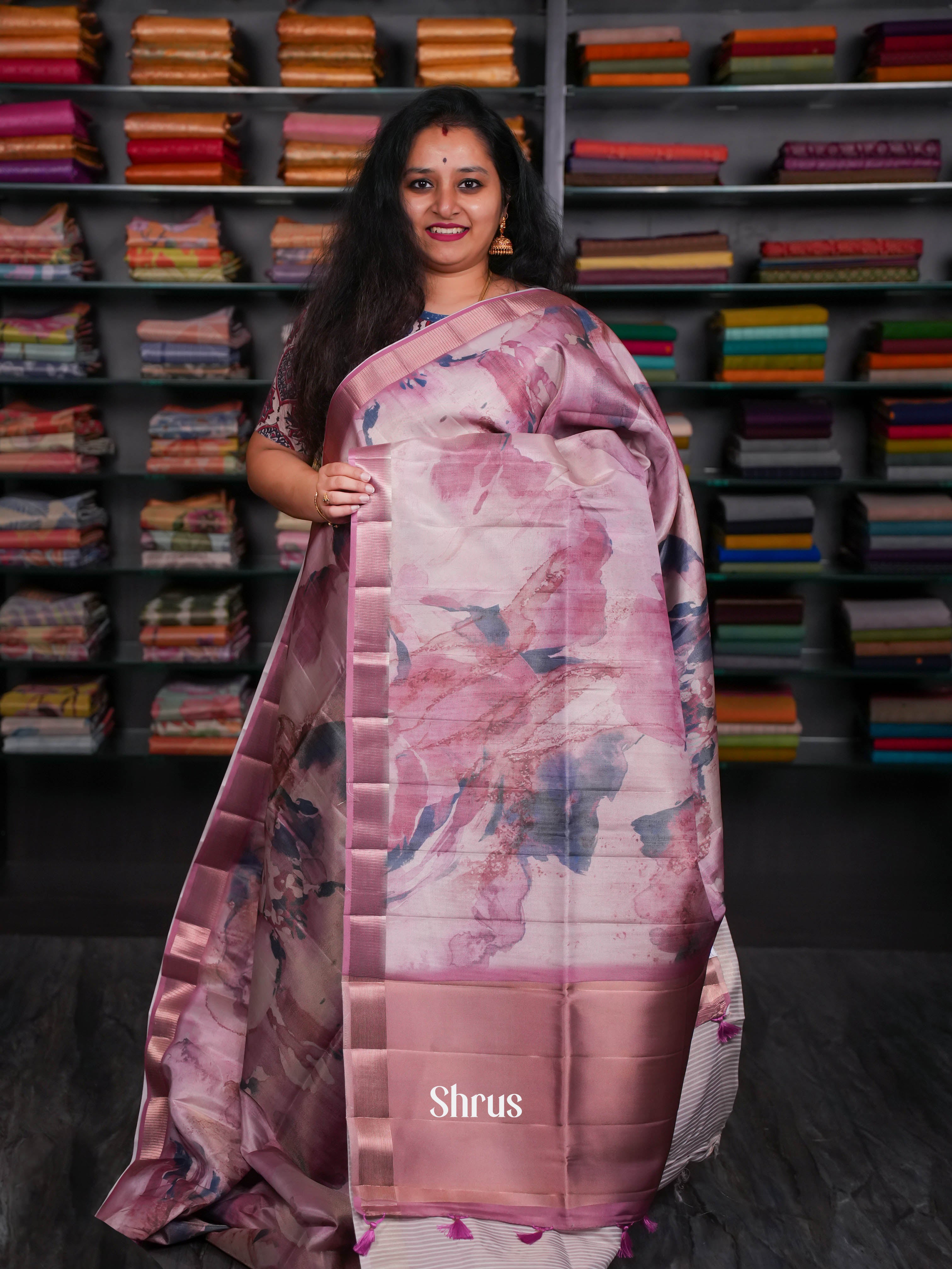 Purple - Moonga Silk Saree - Shop on ShrusEternity.com