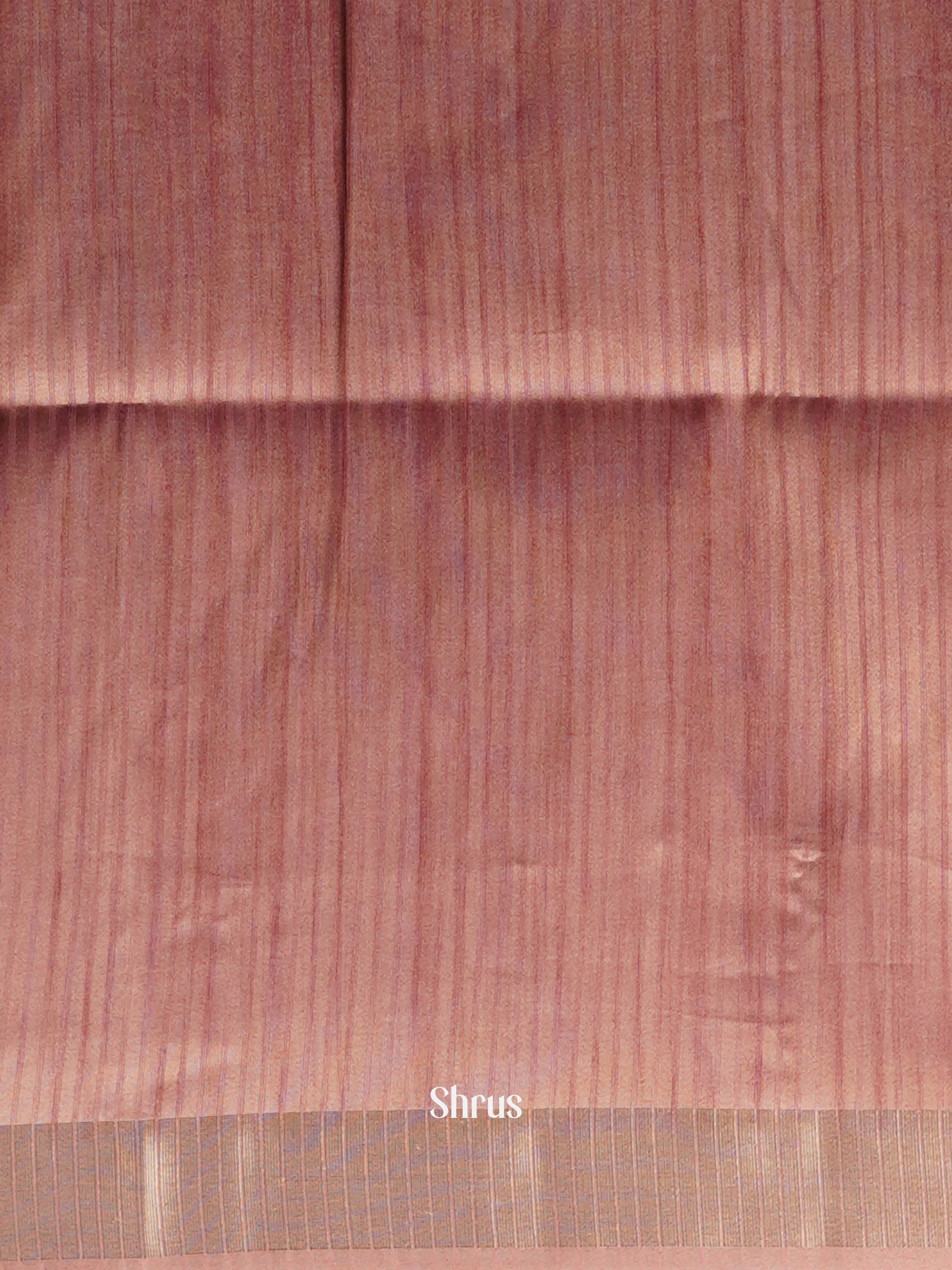 Peach & Pink - Moonga silk Saree - Shop on ShrusEternity.com