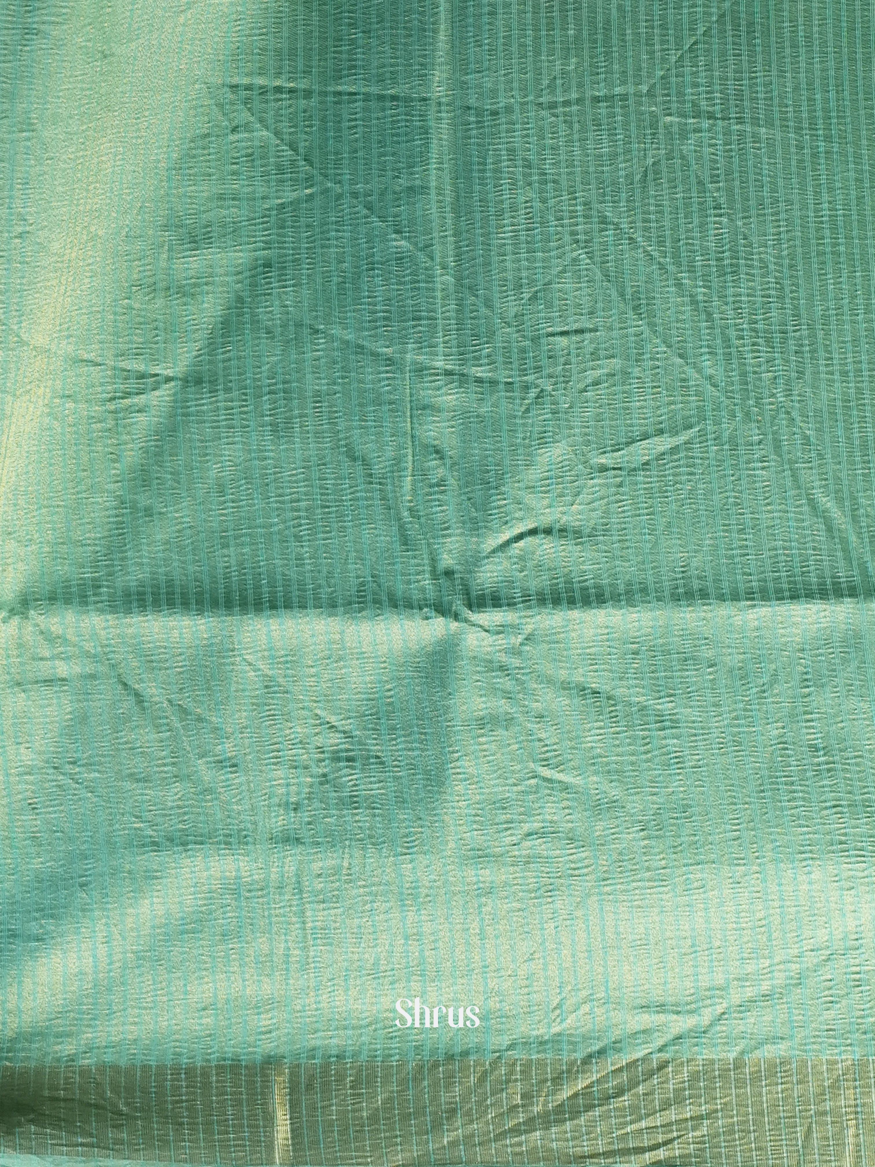 Multicolor & Green - Bamboo silk Saree - Shop on ShrusEternity.com