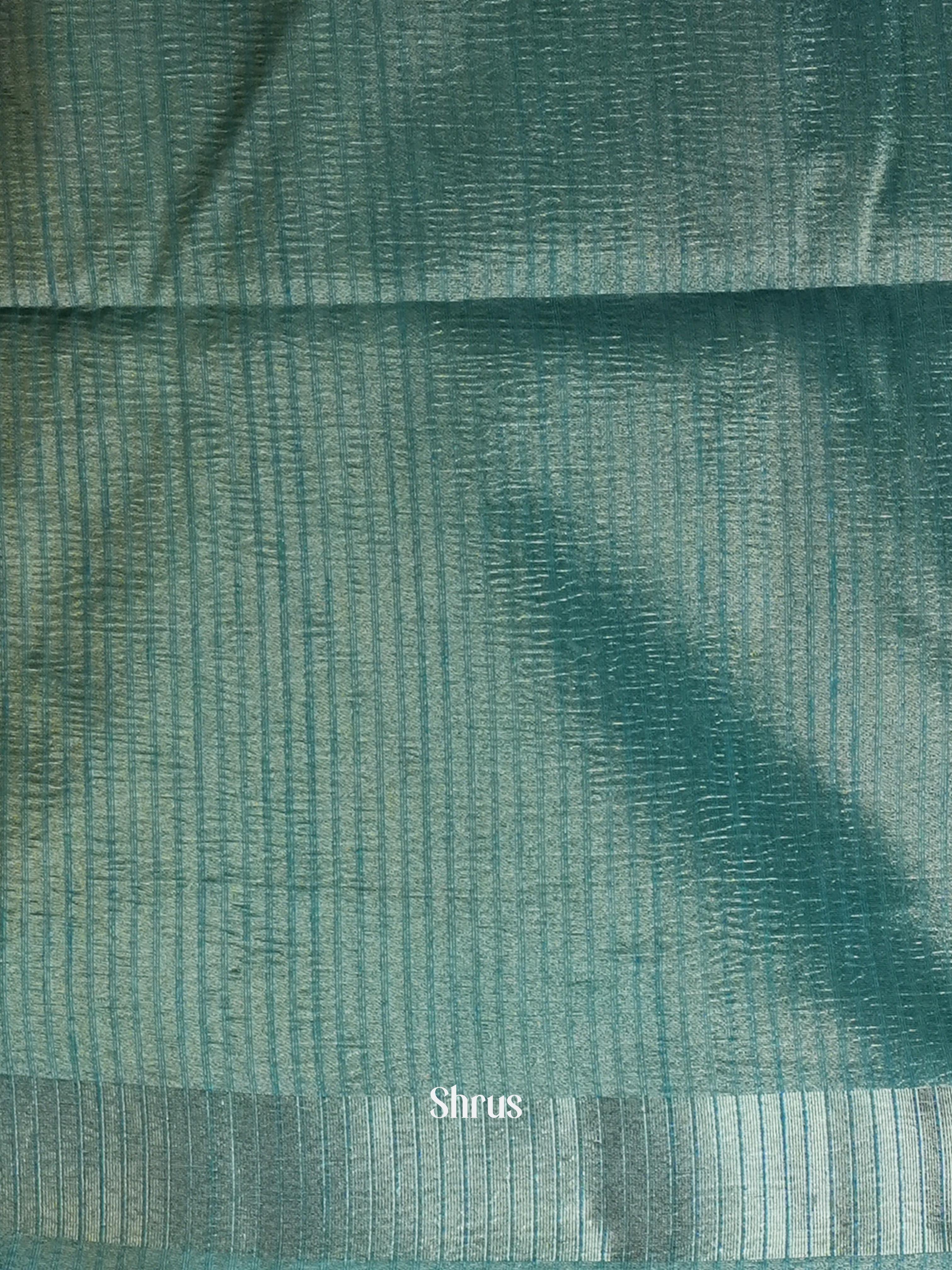 Multicolor & Green - Bamboo silk Saree - Shop on ShrusEternity.com