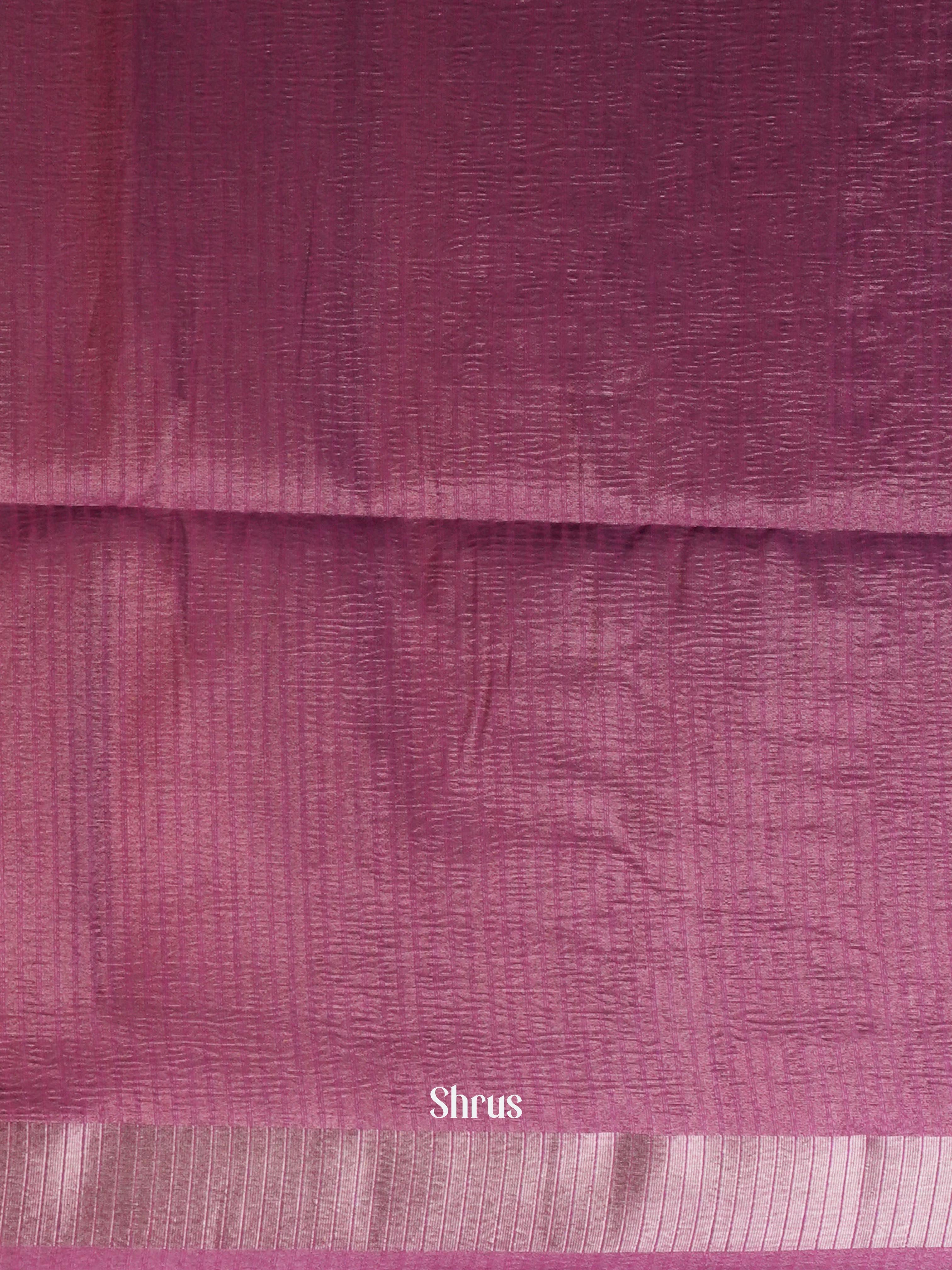 Multicolor & Pink - Bamboo silk Saree - Shop on ShrusEternity.com