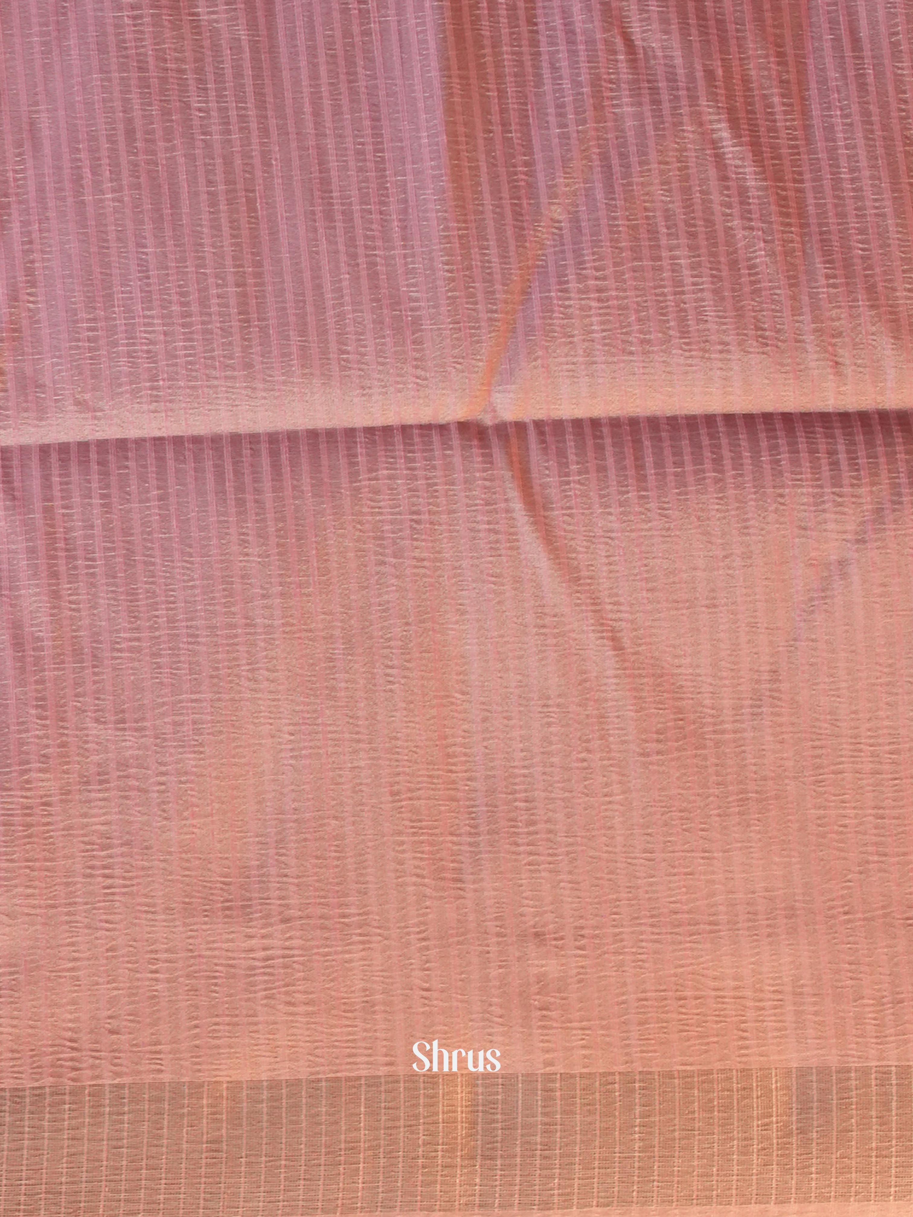 Multicolor & Pink - Bamboo Silk Saree - Shop on ShrusEternity.com