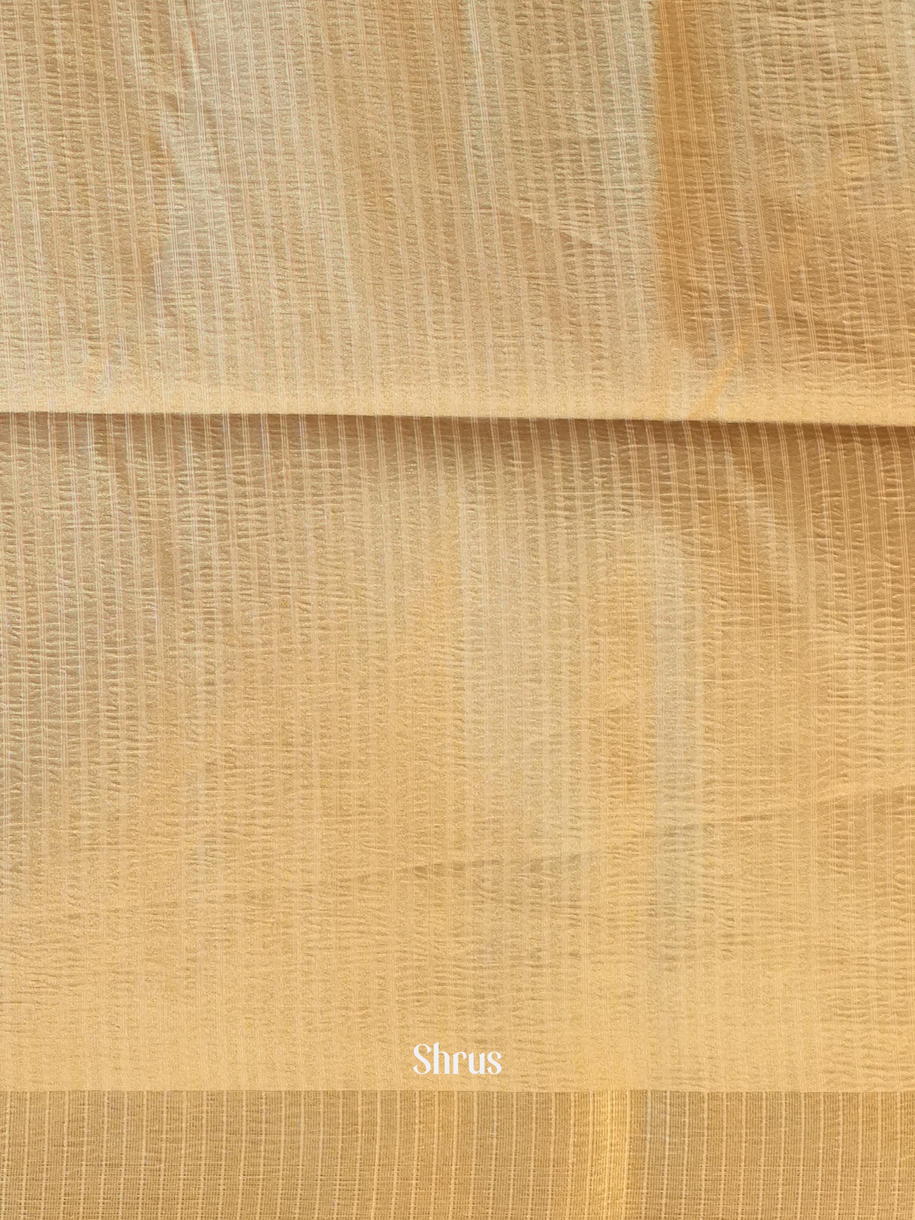 Multicolor & Cream- Bamboo Silk Saree - Shop on ShrusEternity.com