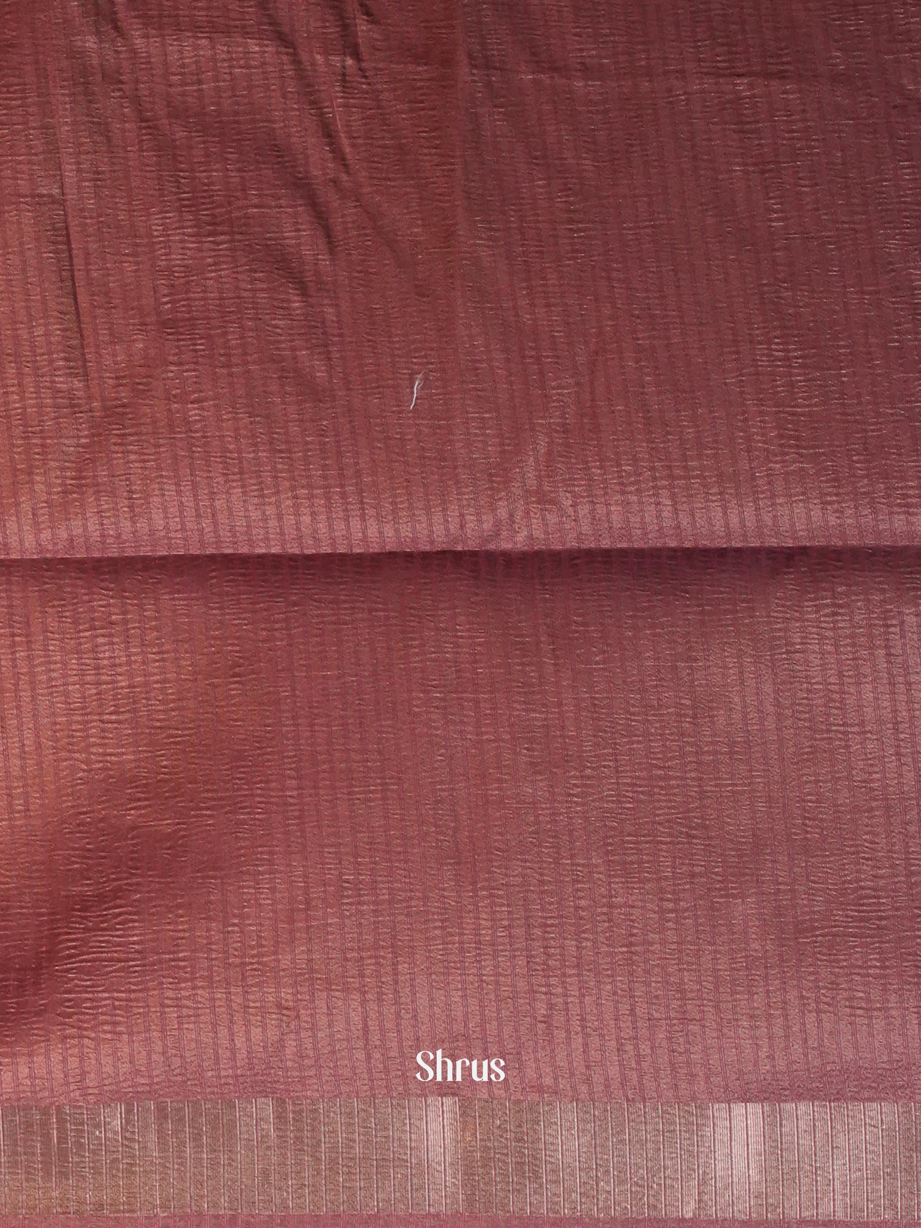 Multi Colour & Brown - Bamboo silk Saree - Shop on ShrusEternity.com