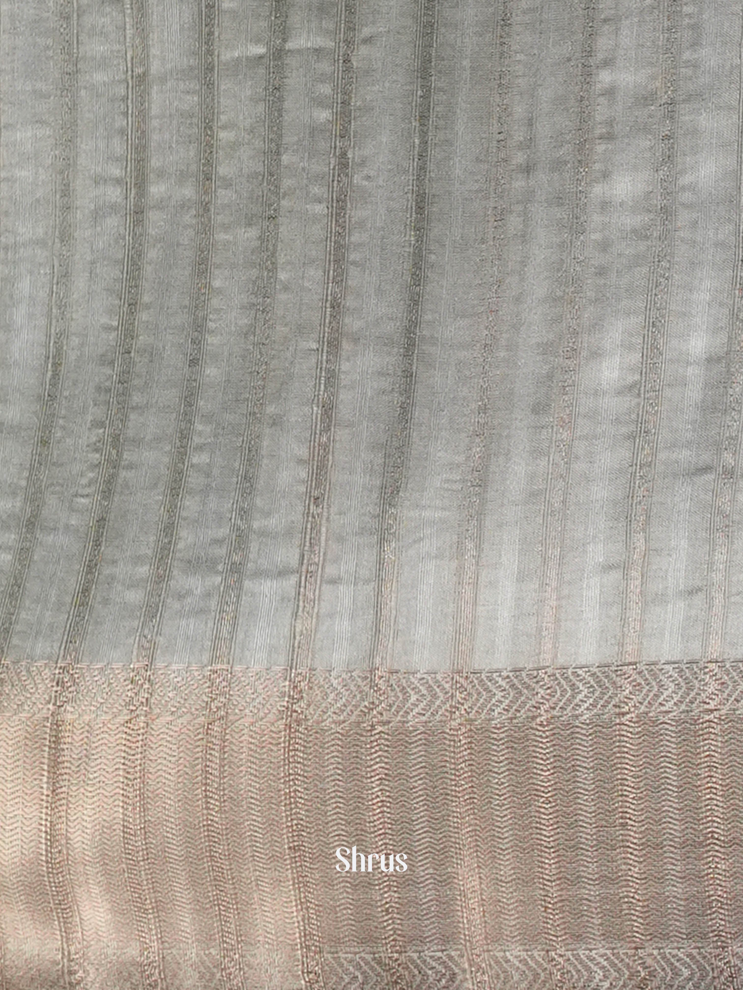 Multicolor & Grey - Moonga Silk Saree - Shop on ShrusEternity.com