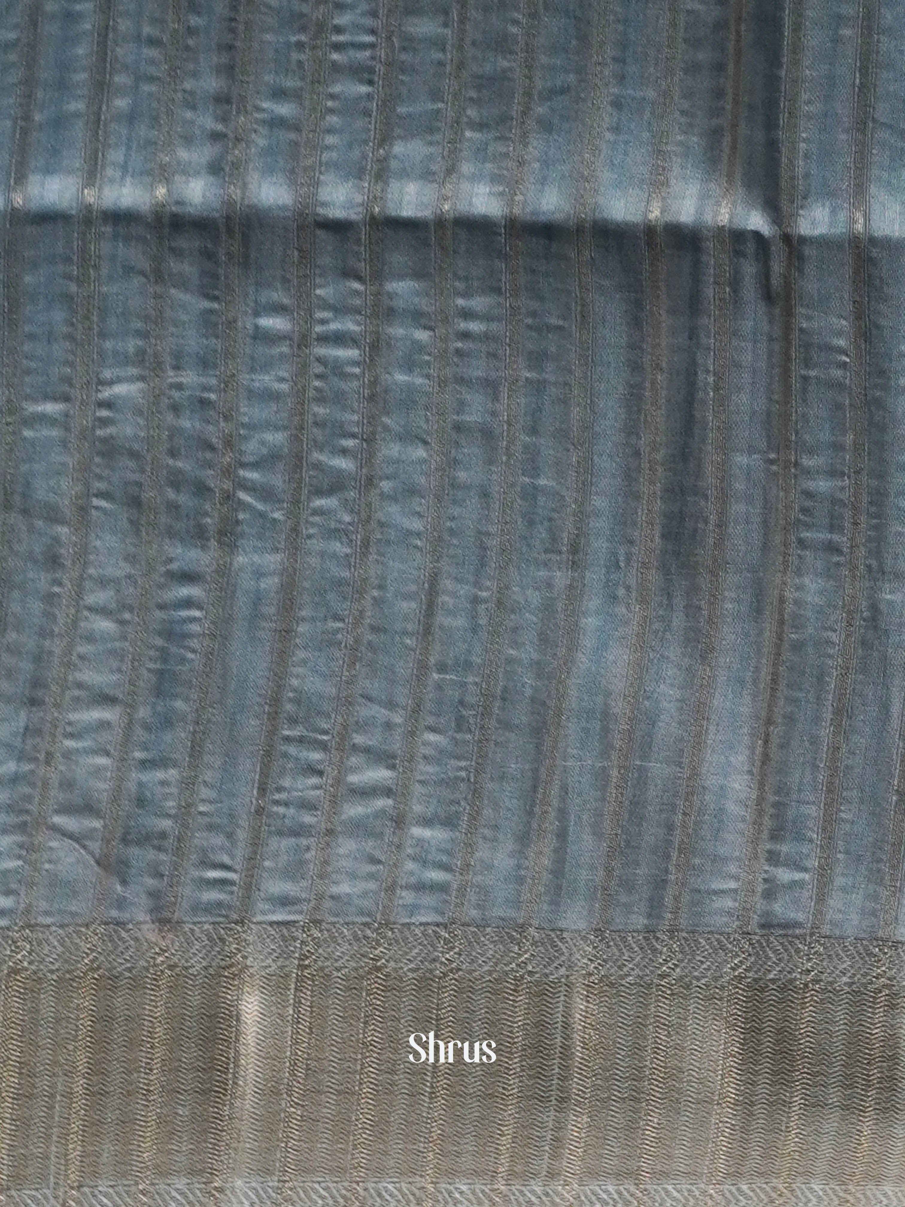 Multicolor & Blue - Moonga silk Saree - Shop on ShrusEternity.com