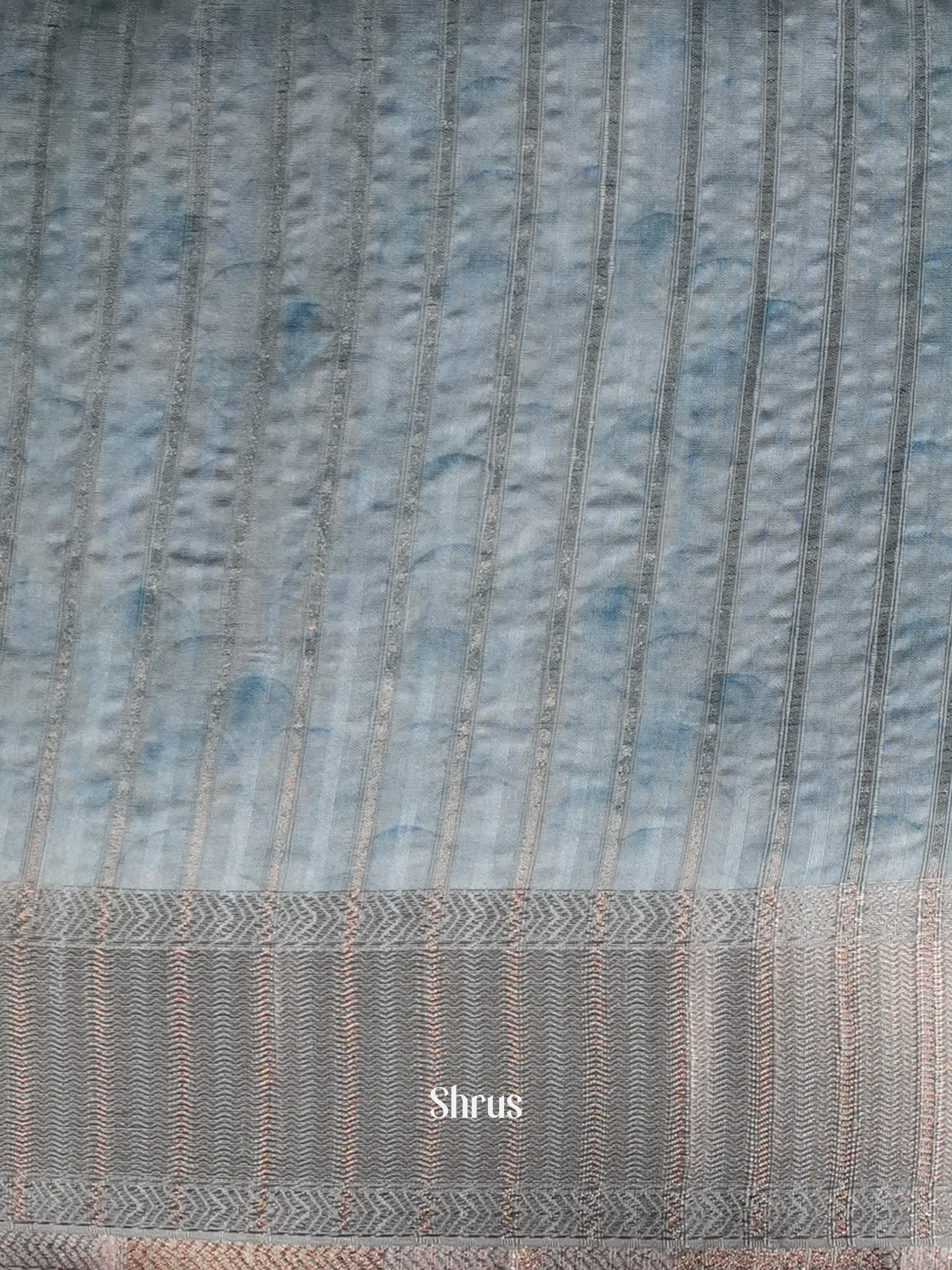 Blue & Peach- Moonga Silk Saree - Shop on ShrusEternity.com