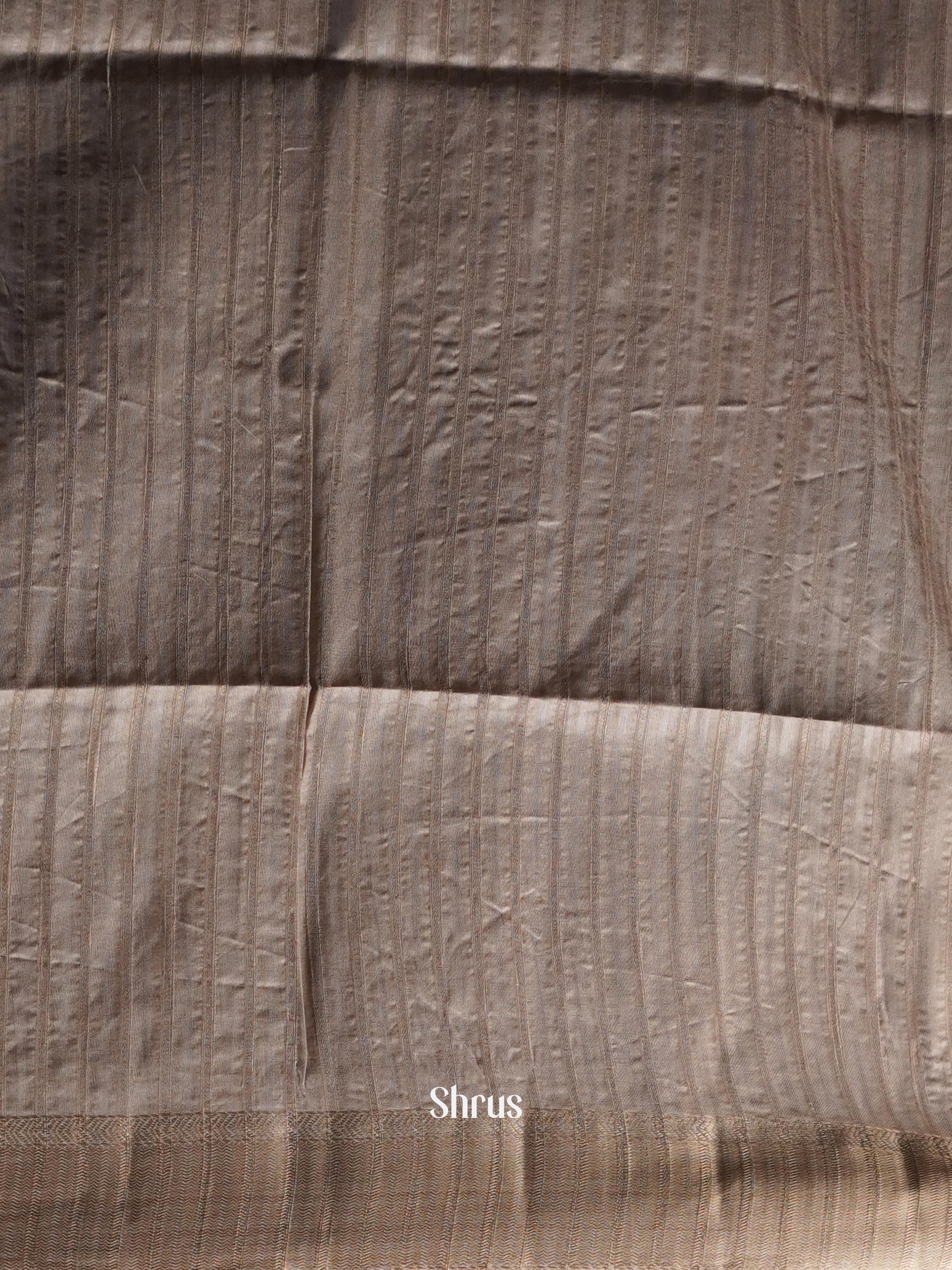 Beige & Pink - Moonga silk Saree - Shop on ShrusEternity.com