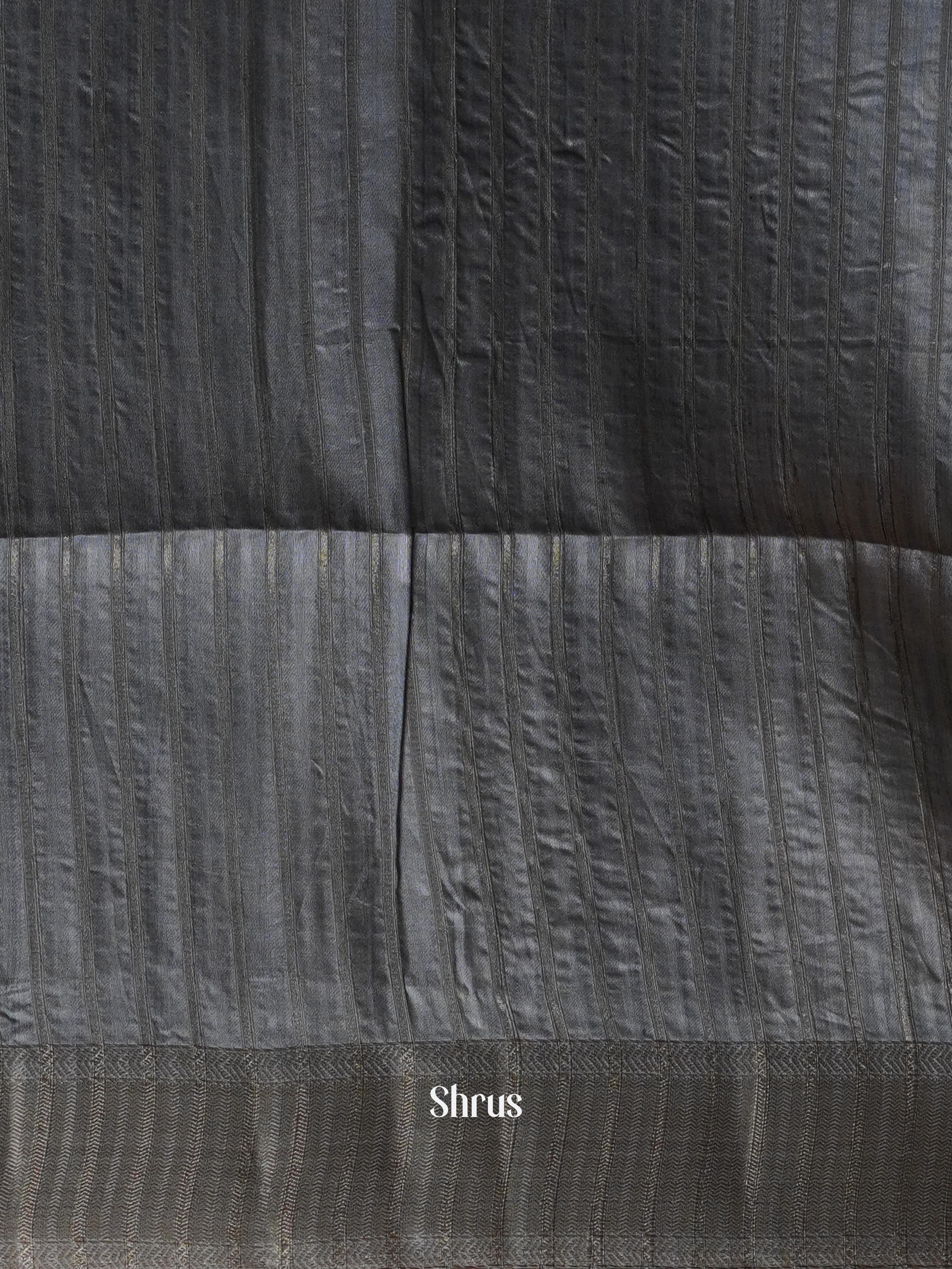 Creamy Grey - Moonga silk Saree - Shop on ShrusEternity.com