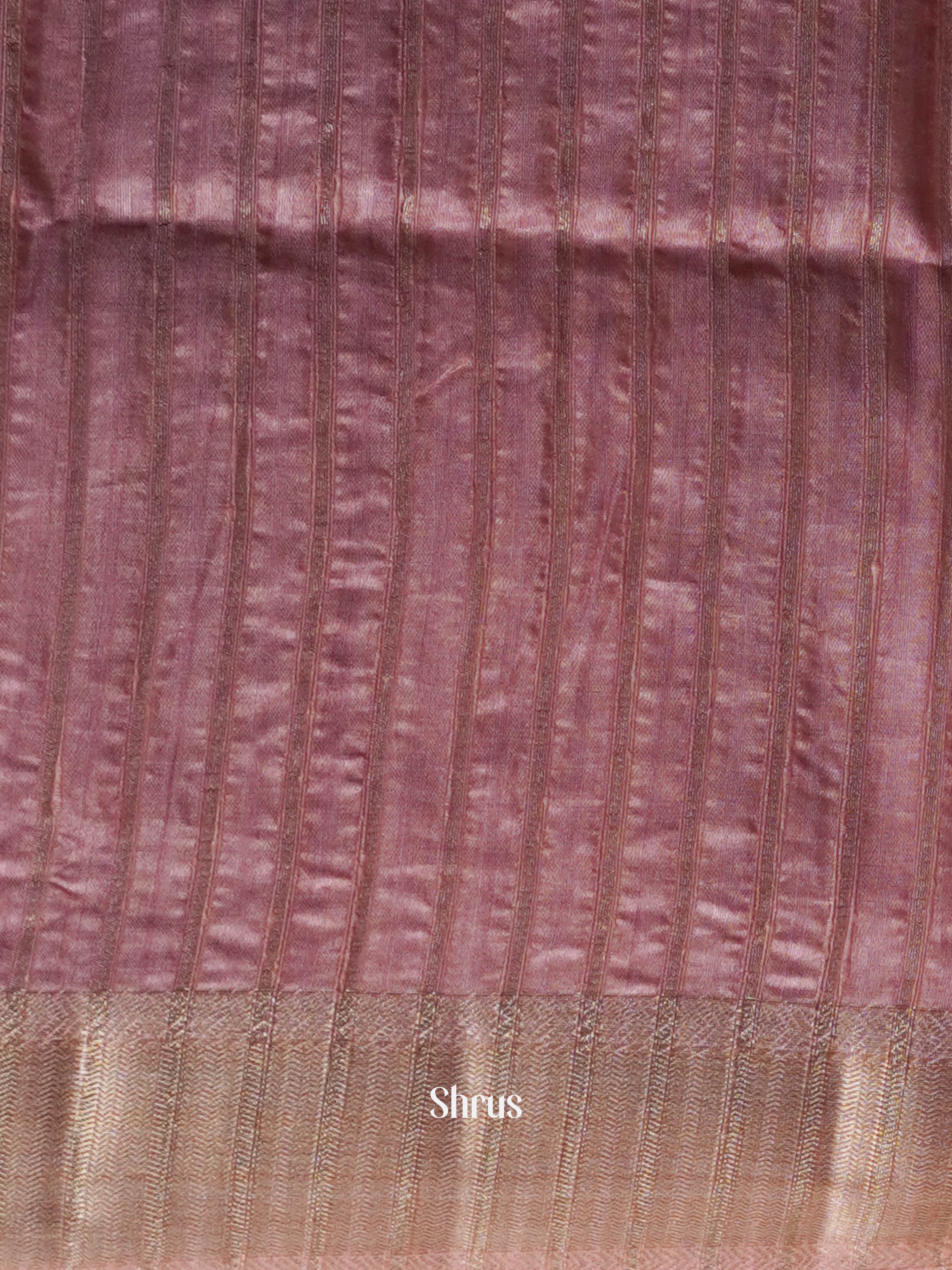 Cream & Peachy Pink - Moonga silk Saree - Shop on ShrusEternity.com