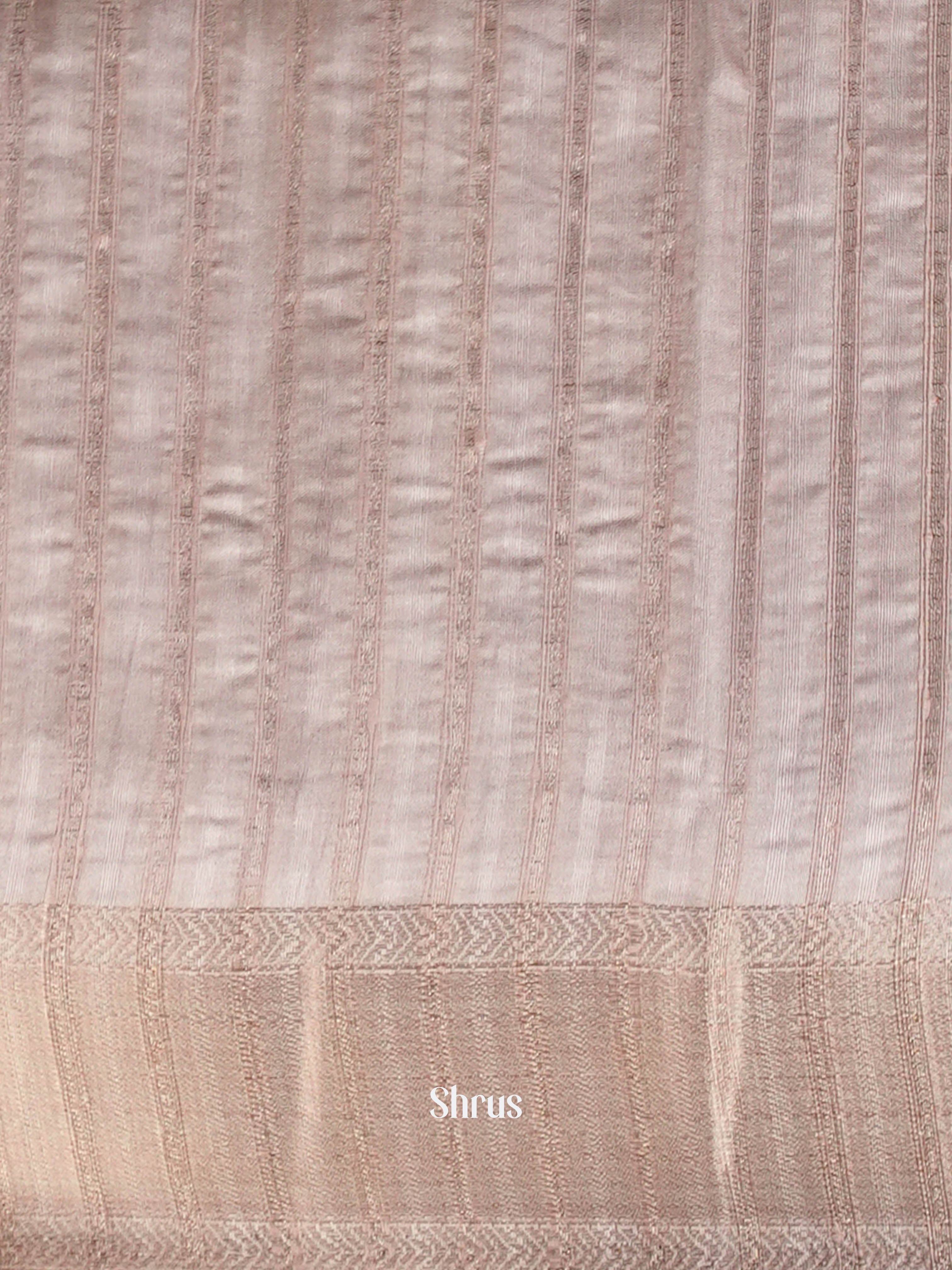 Beige & Lite Green- Moonga Silk Saree - Shop on ShrusEternity.com