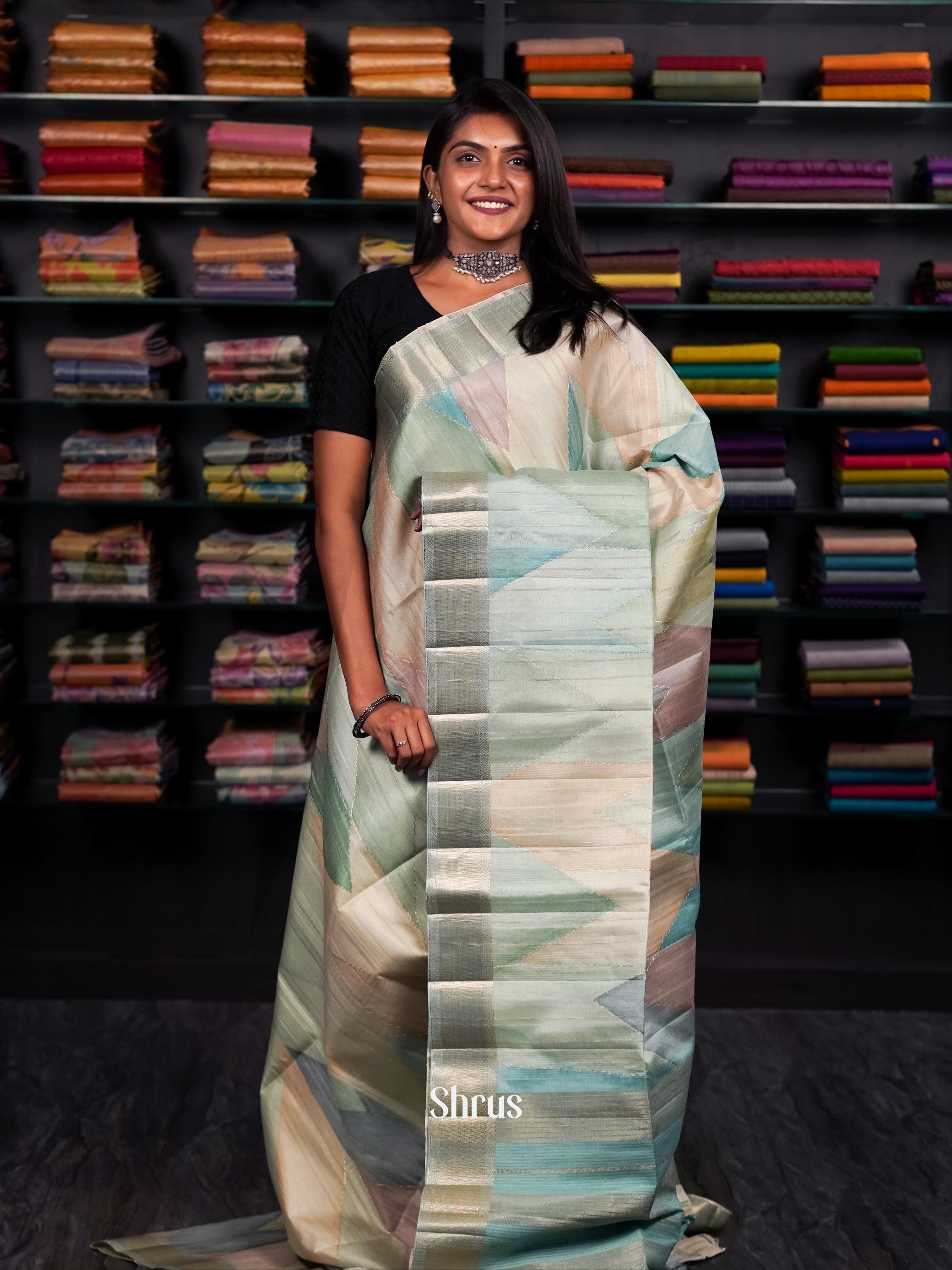 Green - Moonga silk Saree - Shop on ShrusEternity.com